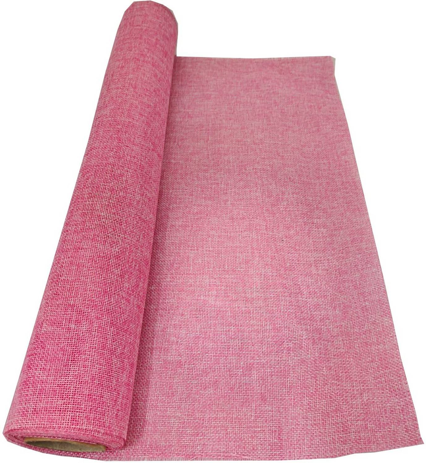 3A Featuretail Synthetic Pink Jute Fabric roll for Bouquet/Gift Wrapping, Bags & Crafts
