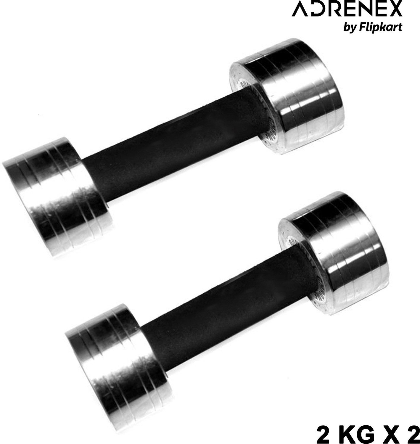 Image of Adrenex Steel 4 kg pair total weight 8 kgs Fixed Weight Dumbbell