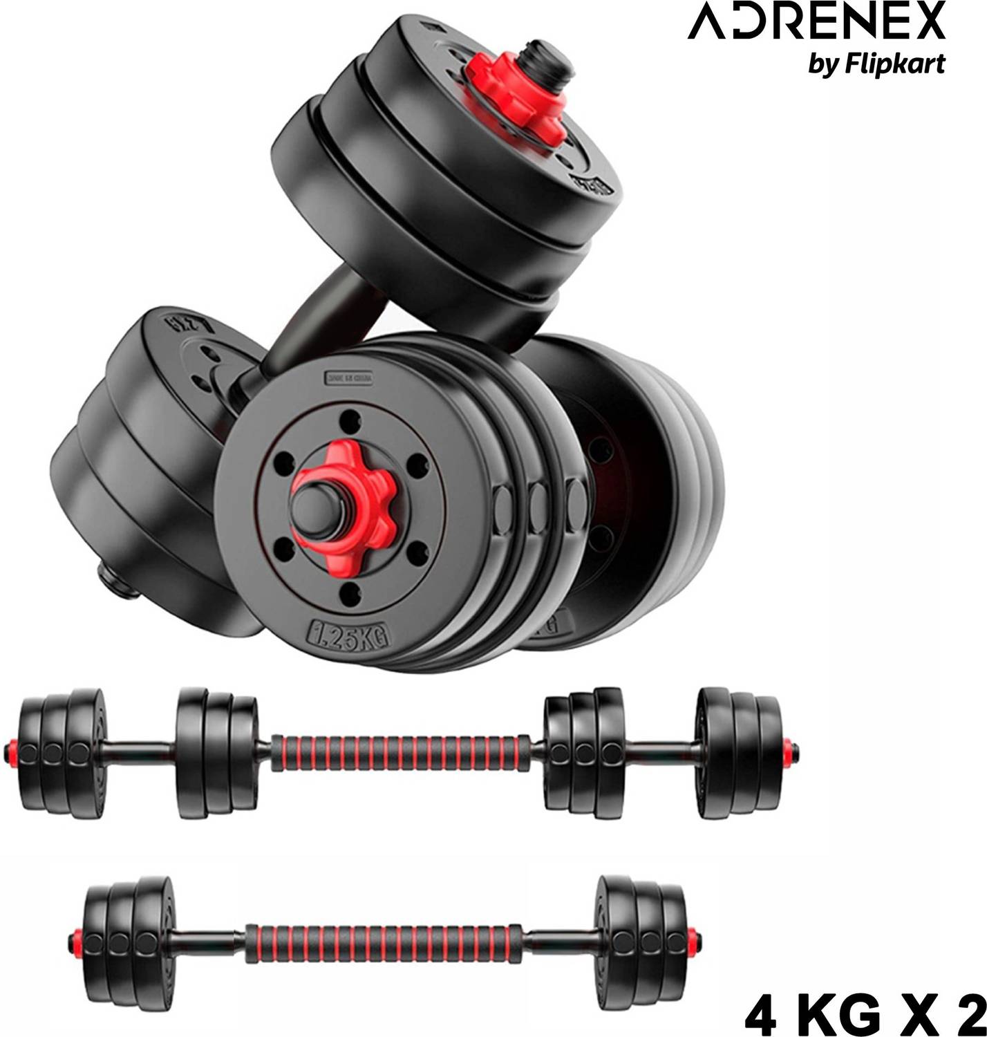 Adrenex 8 Kg Adjustable Dumbbells - Image 2