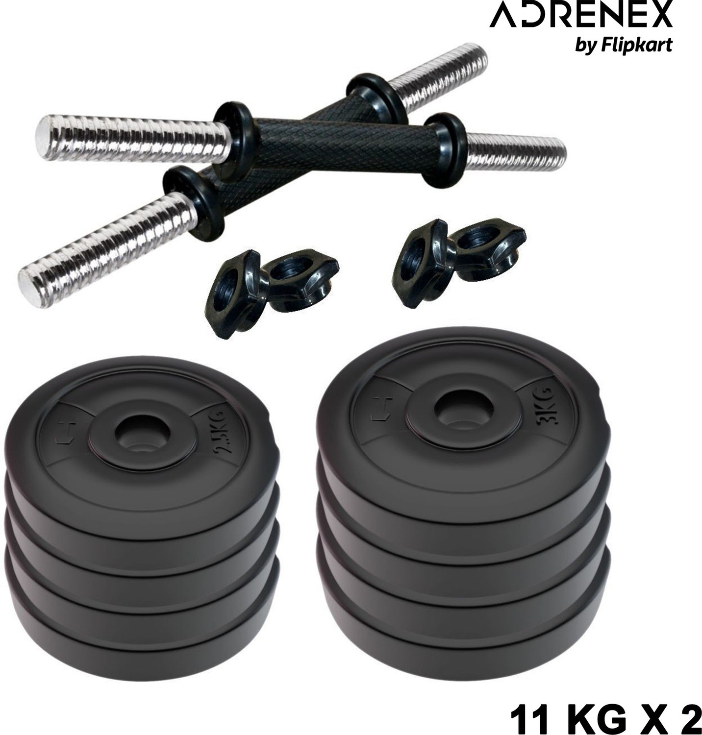 Image of Adrenex 22 Kg PVC Home Gym Adjustable Dumbbell