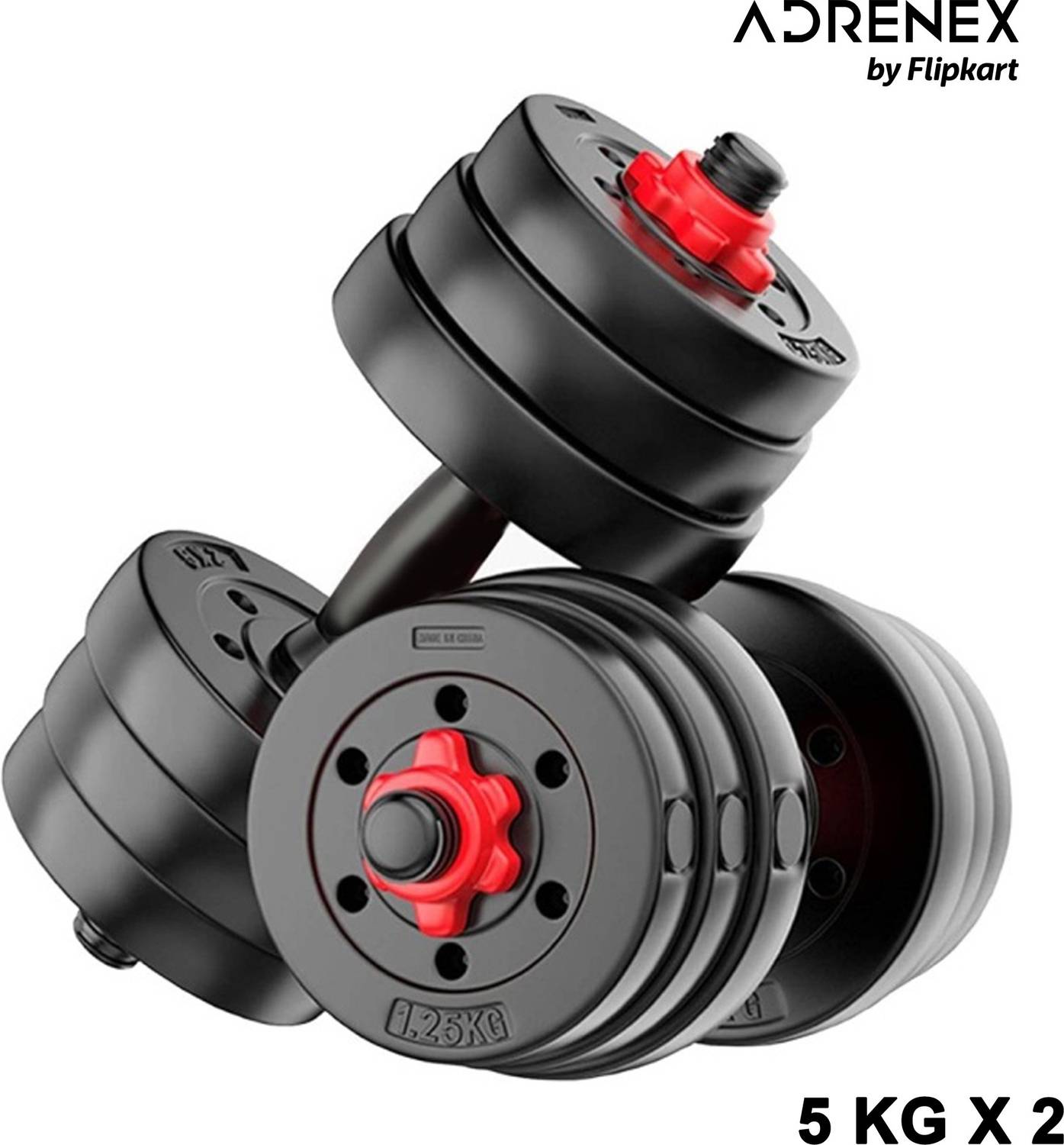 Adrenex 10kg Adjustable Dumbbells Kit - Image 2