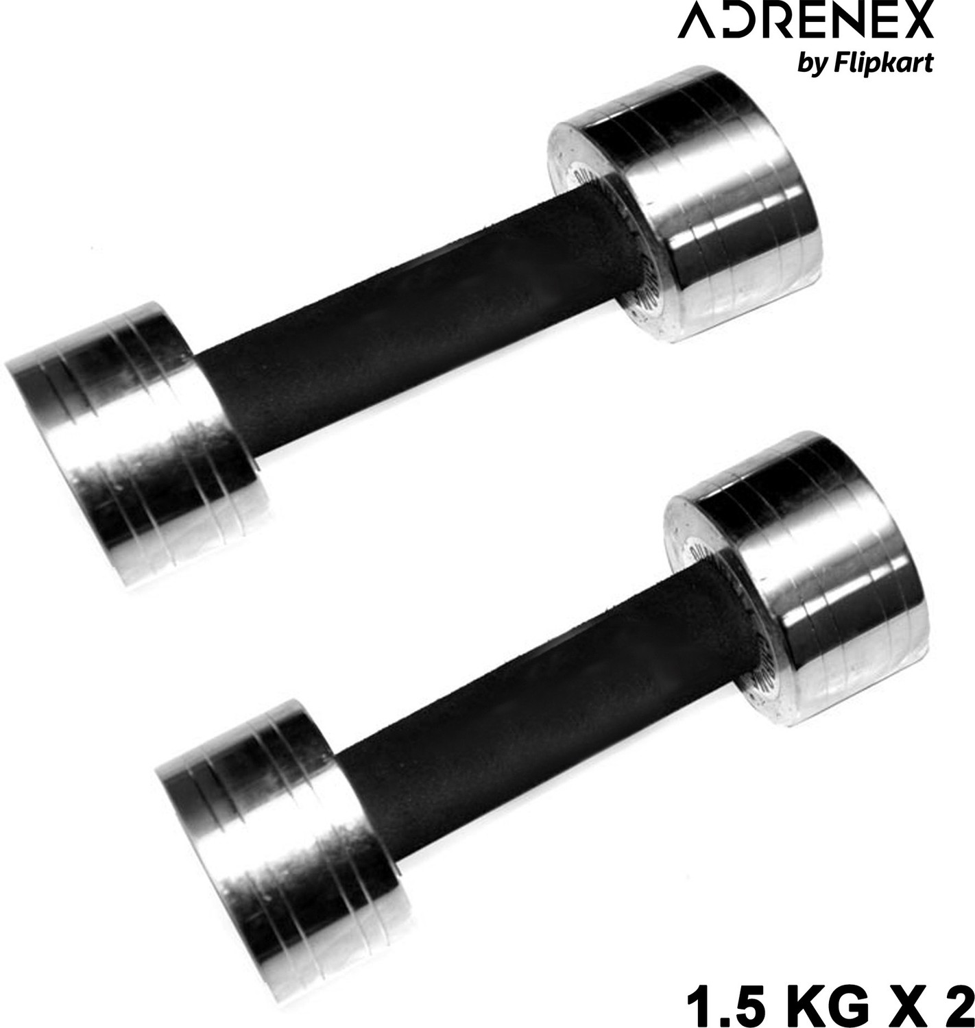 Image of Adrenex Steel 3 kg pair total weight 6 kgs Fixed Weight Dumbbell