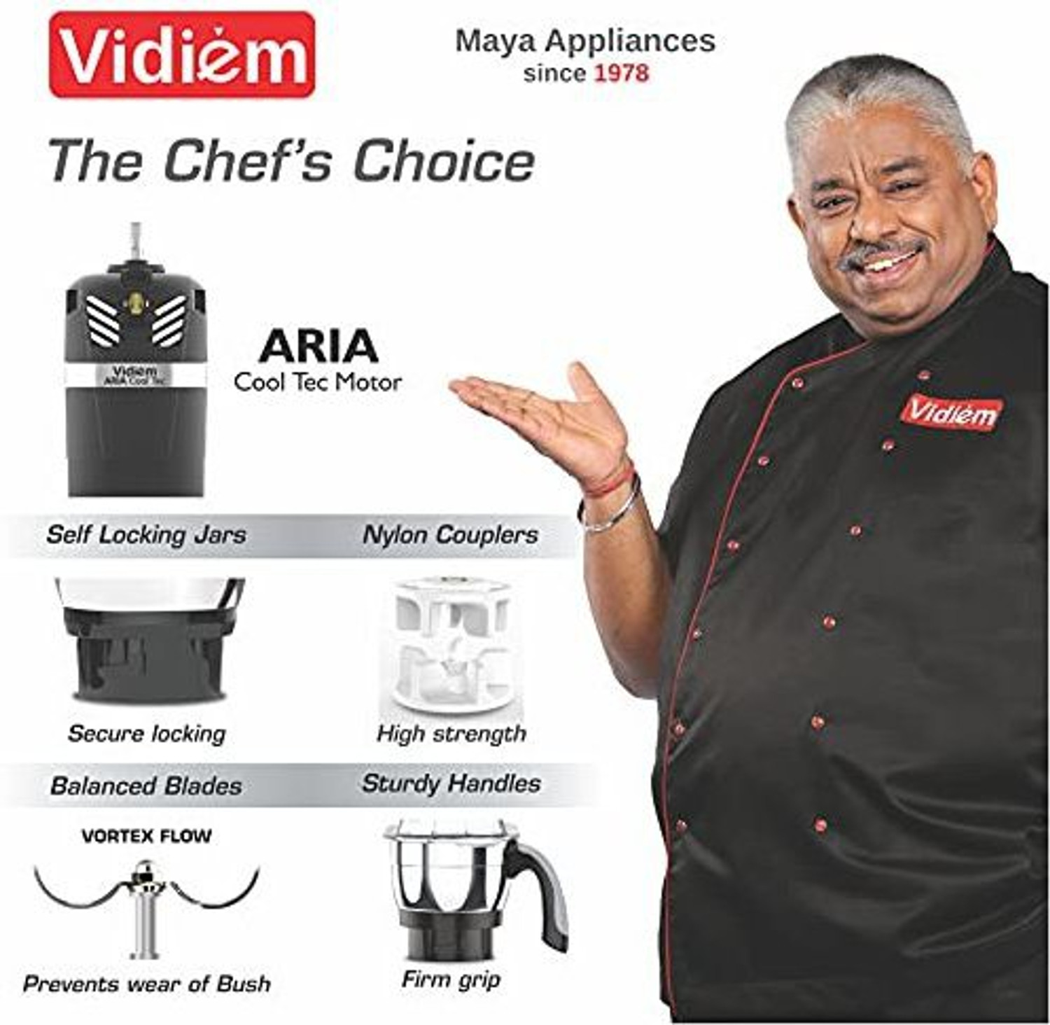 Image of Vidiem Vector Premium 750 W Mixer Grinder