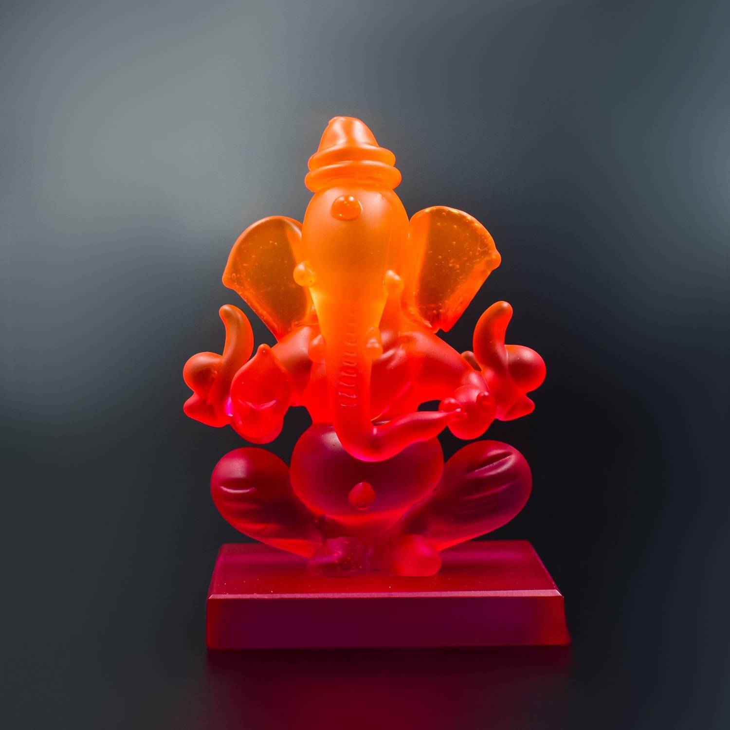 OURVIC Both Side Face Blessing Ganesha Idol Beautiful Handmade Statue For Gift and Home Decorative Showpiece  -  7.5 cm