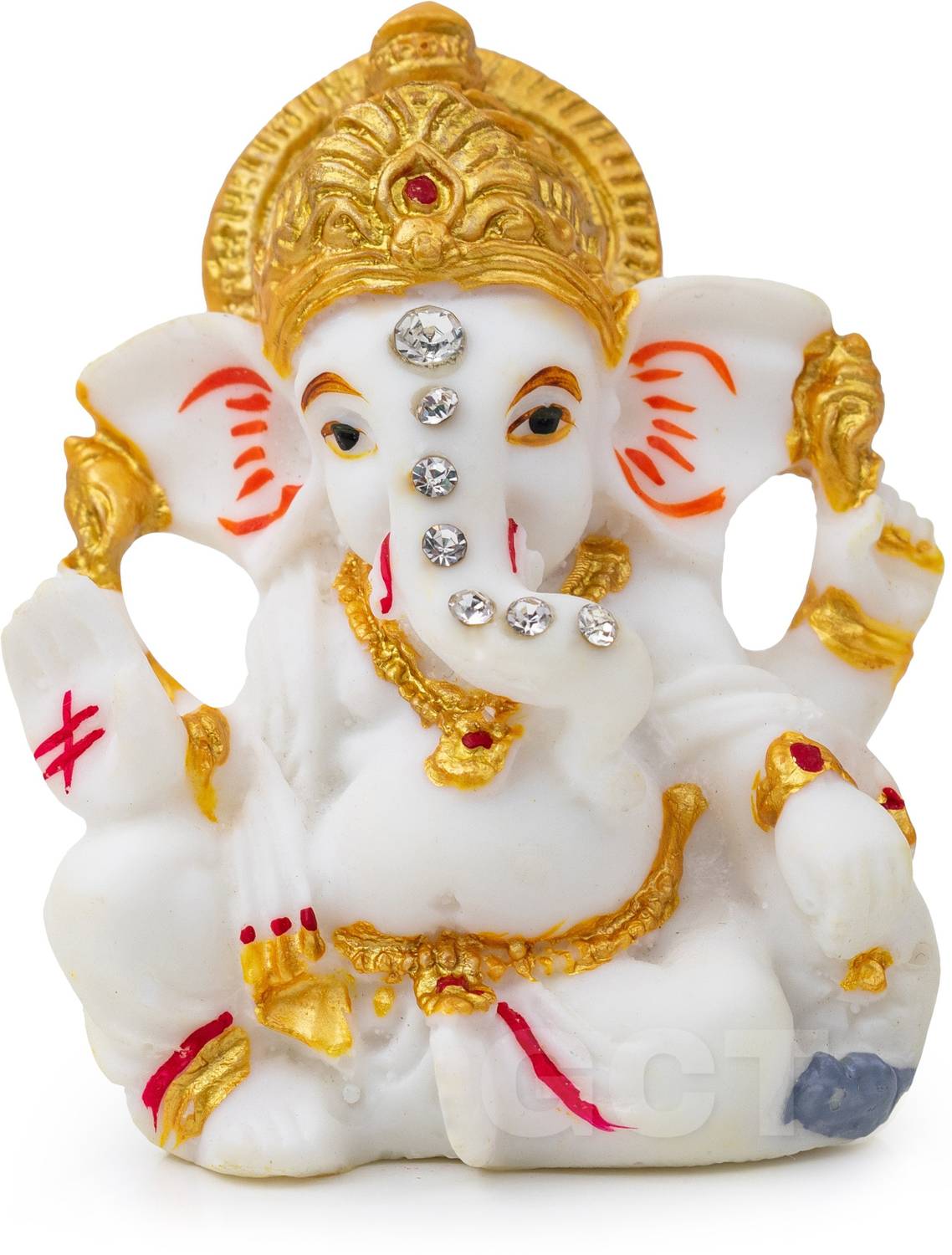GCT Lord Ganesh Idol | Ganesha Murti | Ganpati Statue (ST-8) for Car | Home | Mandir Decorative Showpiece - 7.366 cm