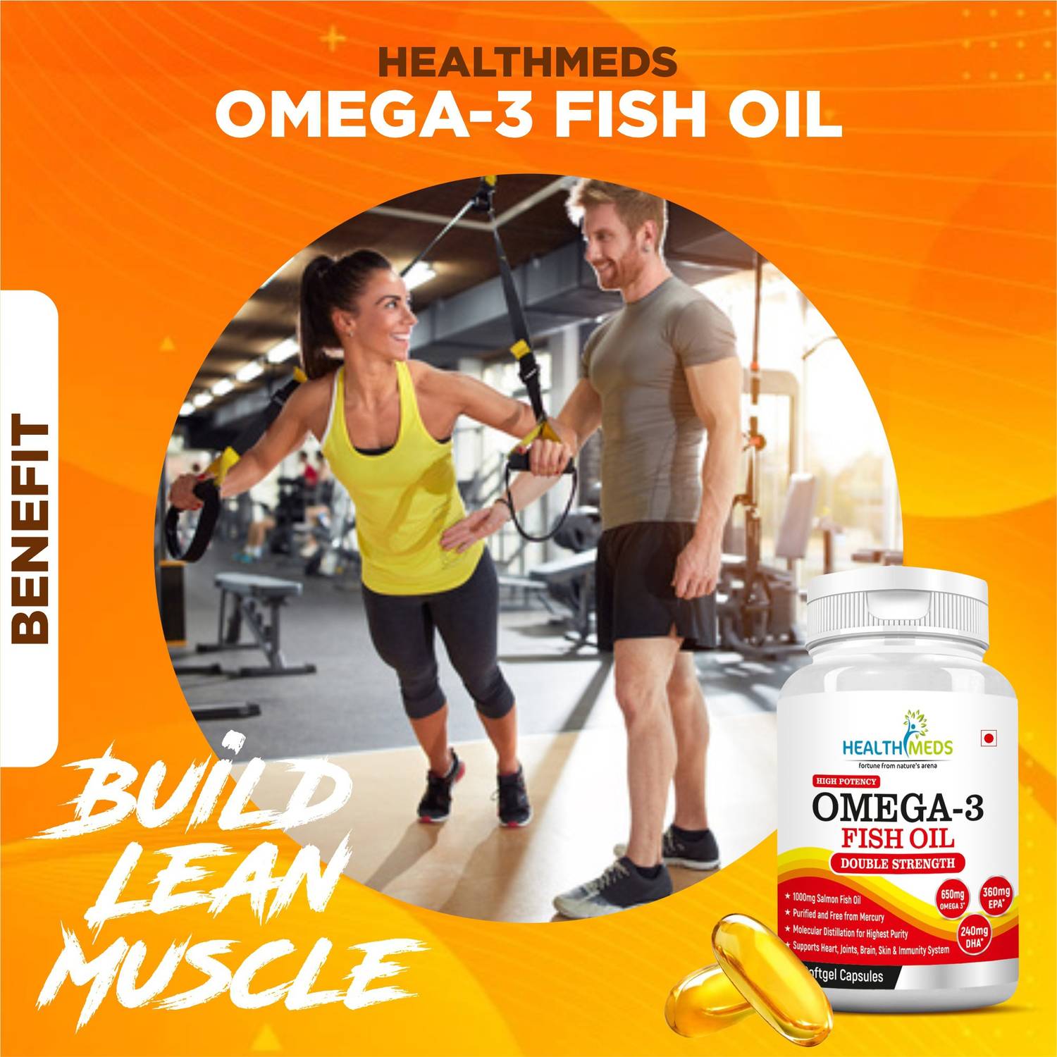 HealthMeds Double Strength Omega 3 Fish Oil 1000mg (360mg EPA & 240mg - Image 5