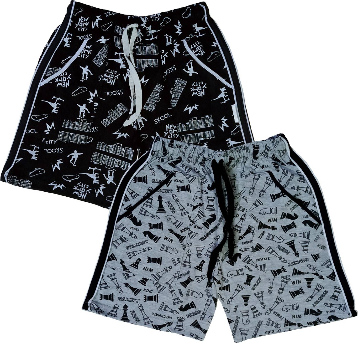 AMNOUR Short For Boys & Girls Casual Printed Cotton Blend
