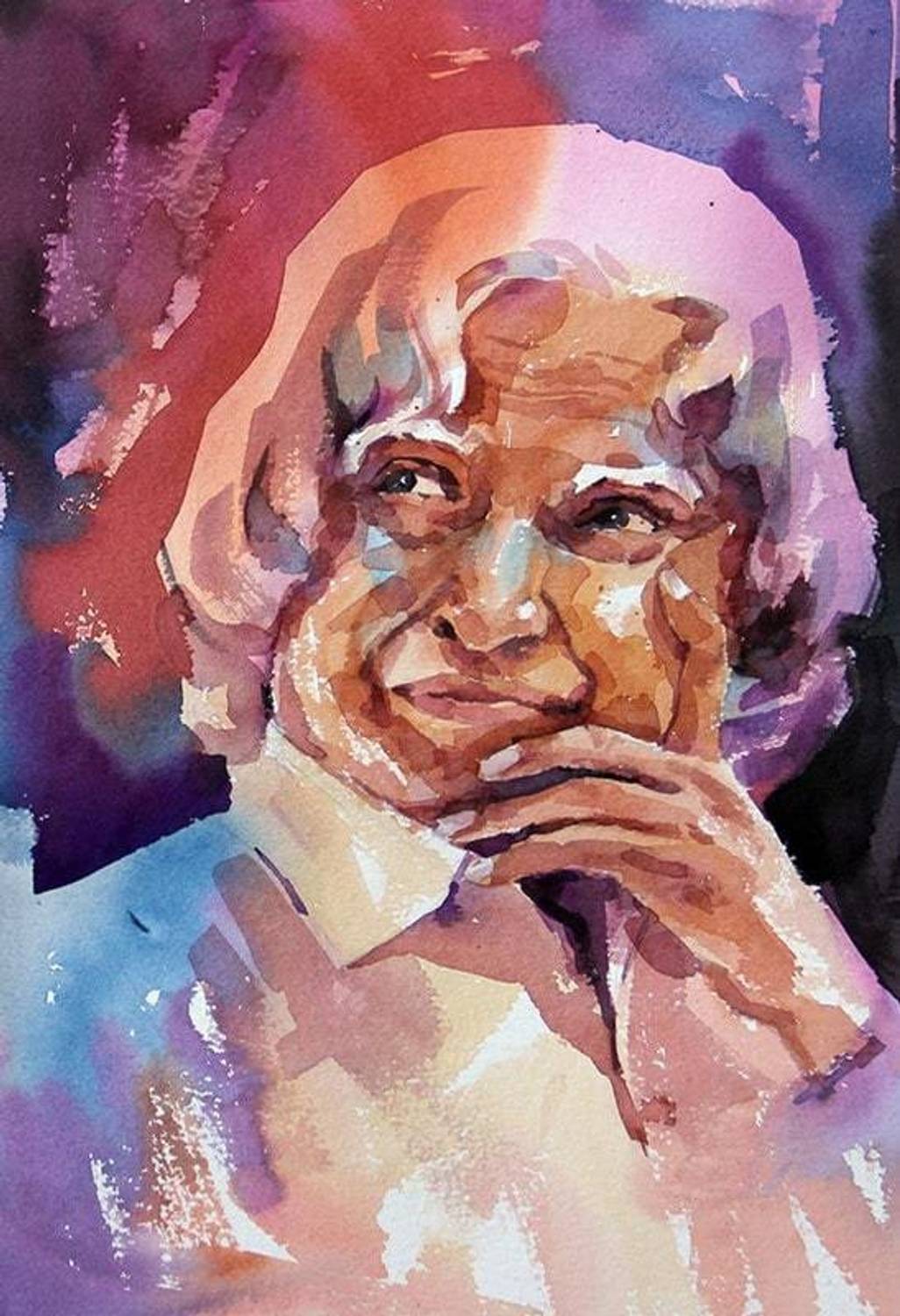 Abdul Kalam Painting India Proud wallpaper-2 poster on fine art paper 13x19 Fine Art Print