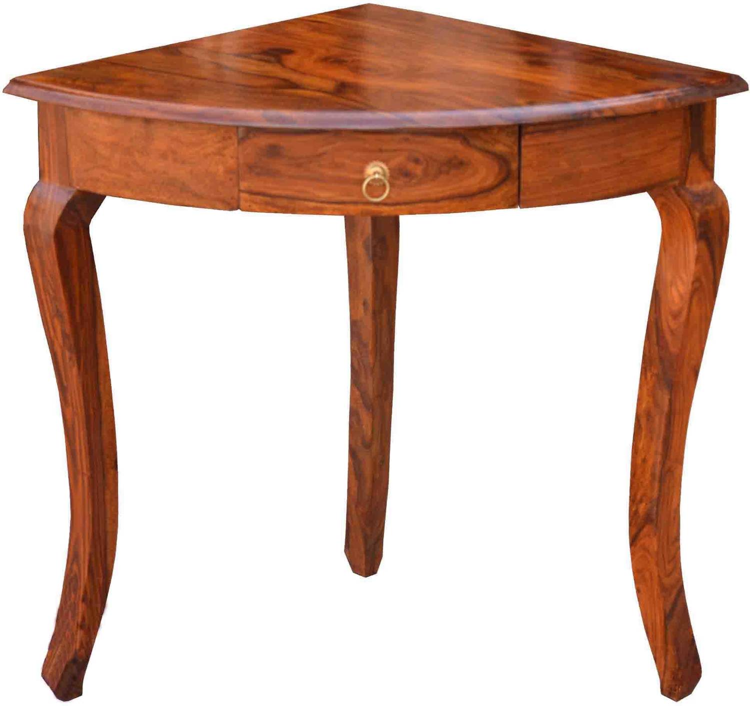 Raj Handicraft Solid Wood Corner Table With 1 Drawer Solid Wood C