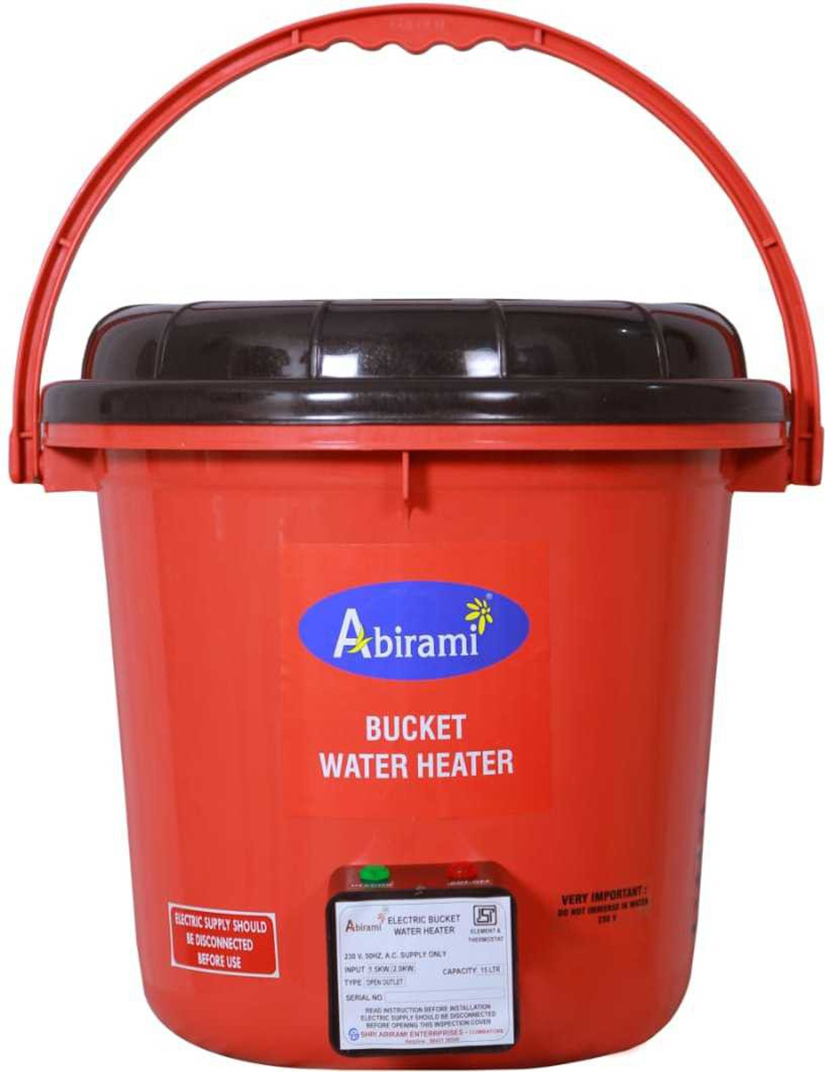 Image of Abirami BucketWaterHeater-RedColor 20 L Instant Water Geyser