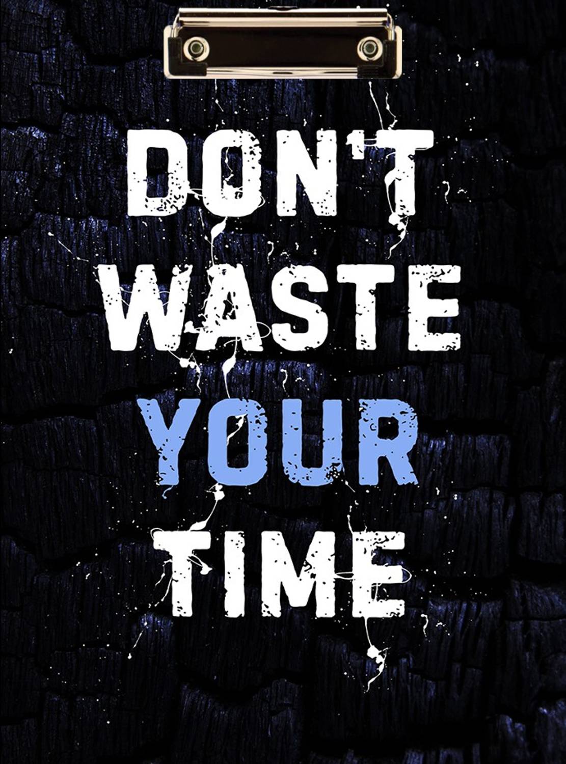 BPDESIGNSOLUTION WasteYourTime Digital Reprint Clipboard Exam Pad (14x9.5 Inches) Premium Quality