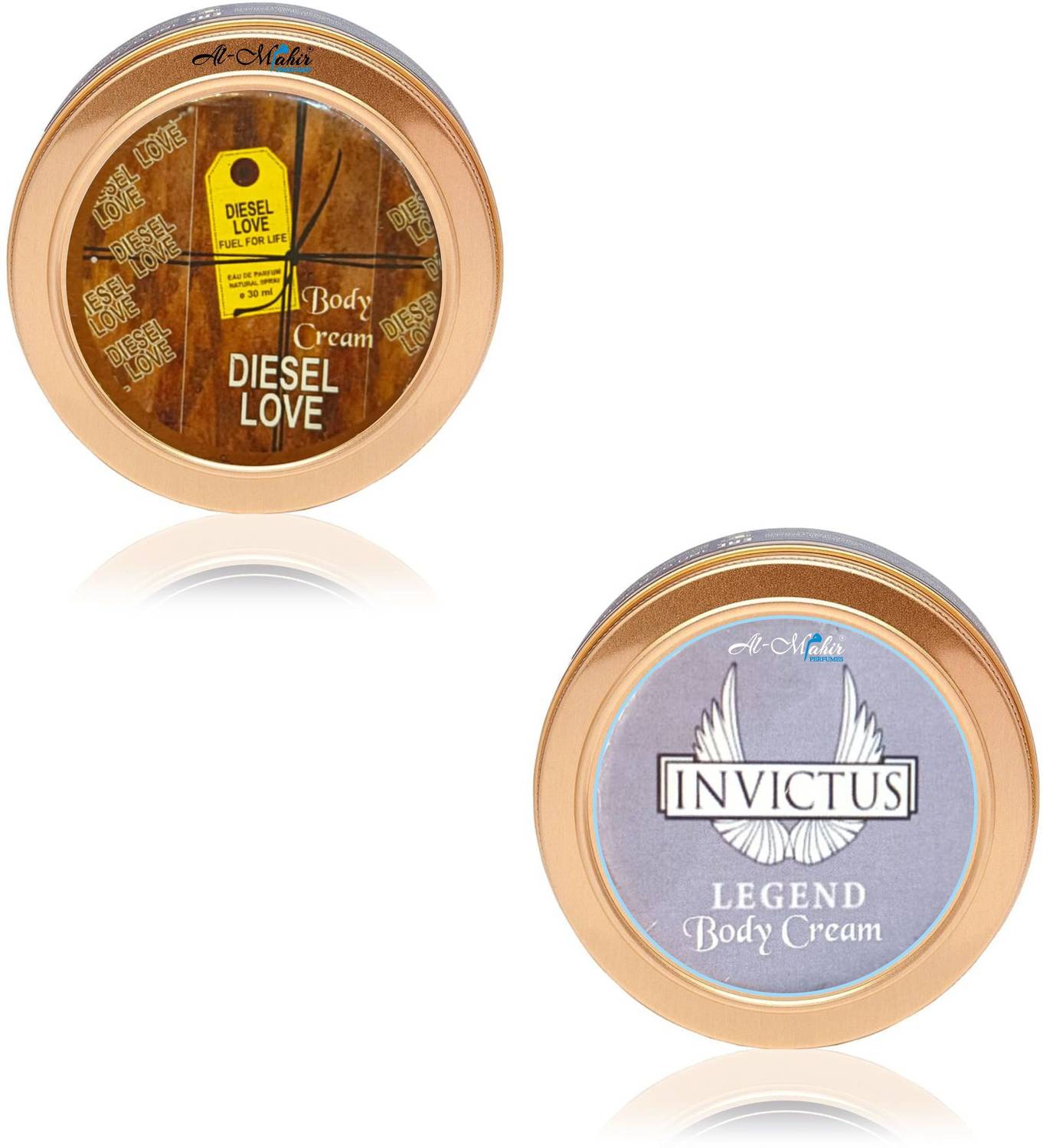 Al-Mahir Love + Invictus Perfumed Body Cream 15gm x 2