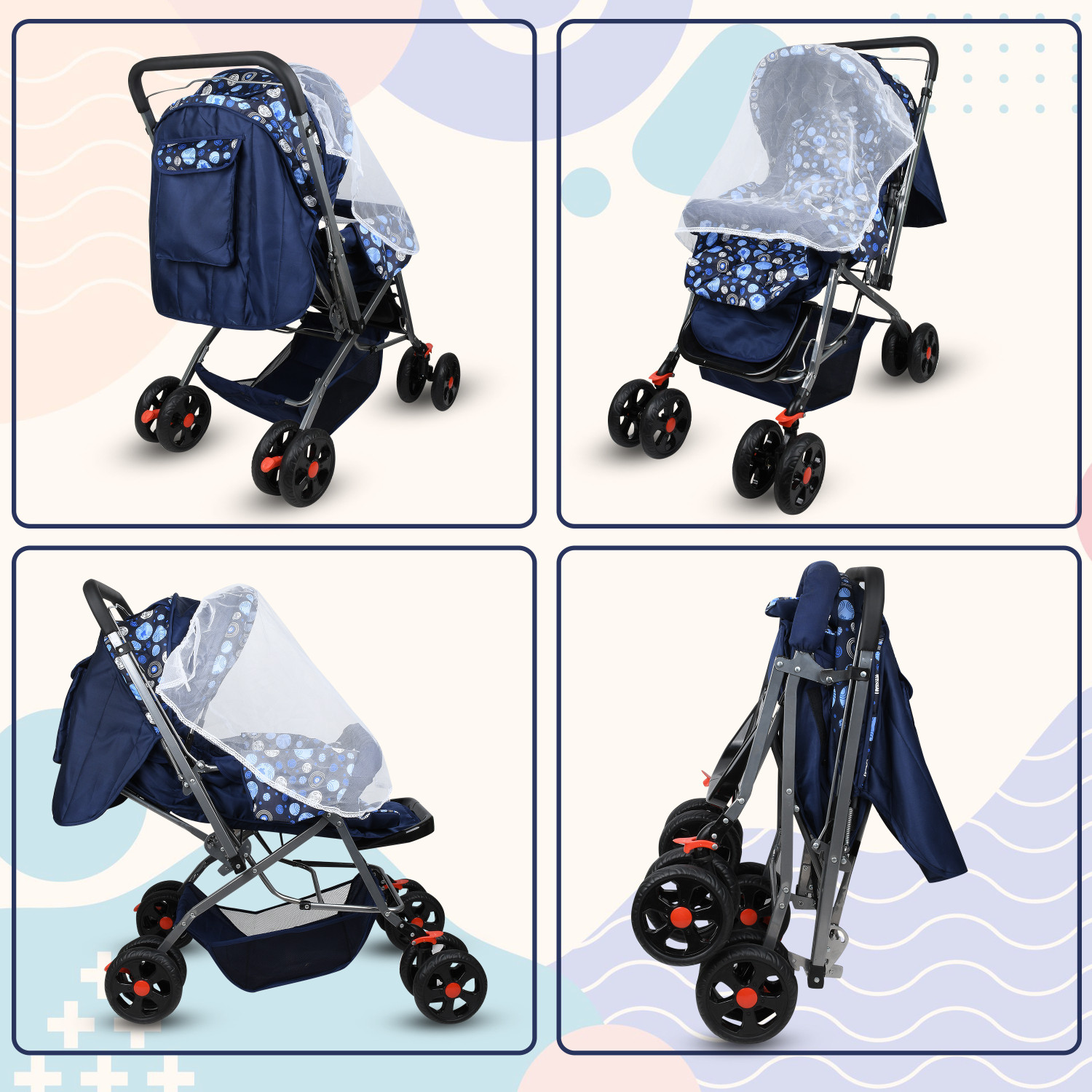 Image of DUGGI MUGGI KIDS CART COMFORTABLE FOR NEW BORN BABY KIDS Twin Strollers & Prams