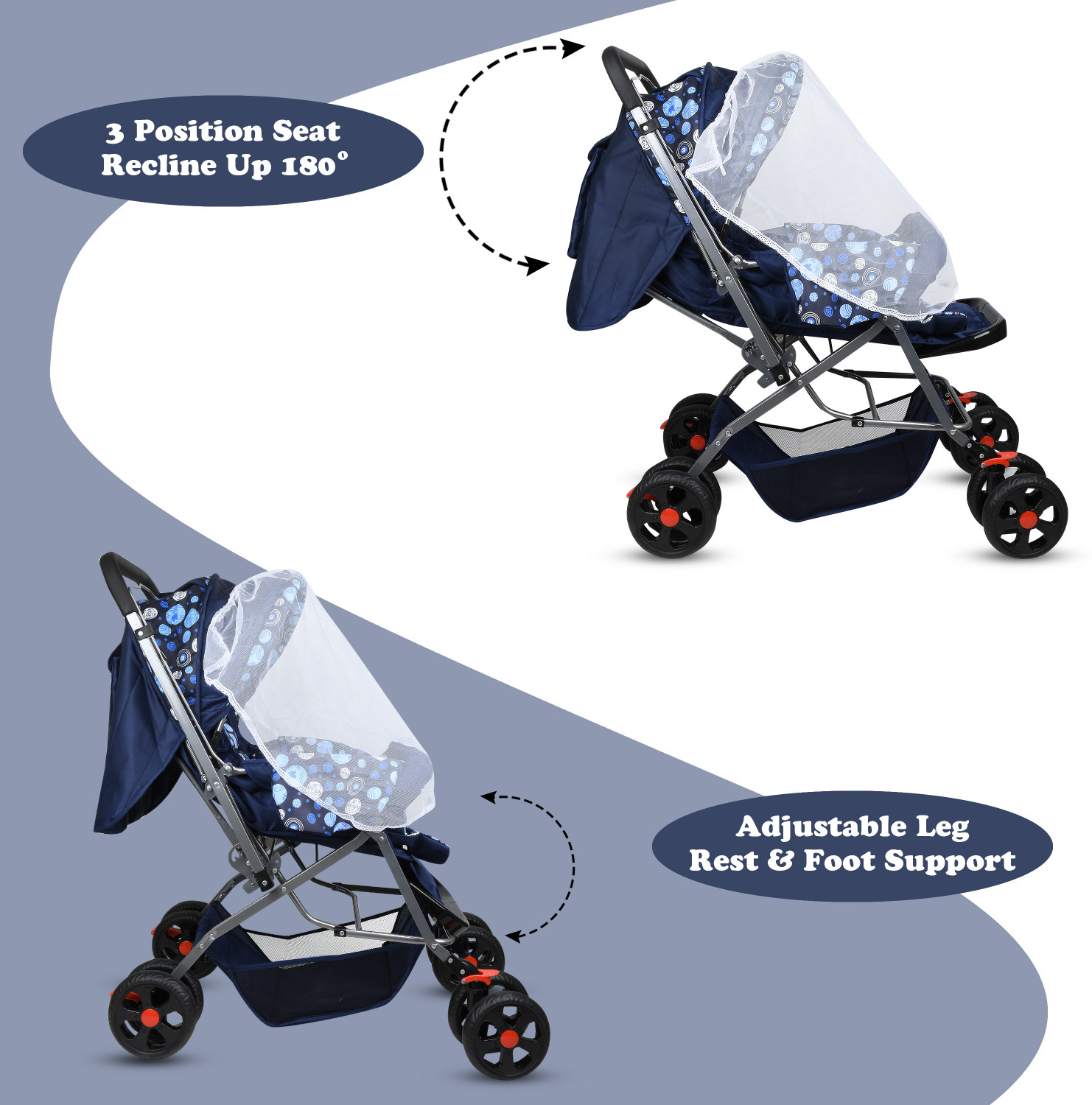 Image of DUGGI MUGGI KIDS CART COMFORTABLE FOR NEW BORN BABY KIDS Twin Strollers & Prams