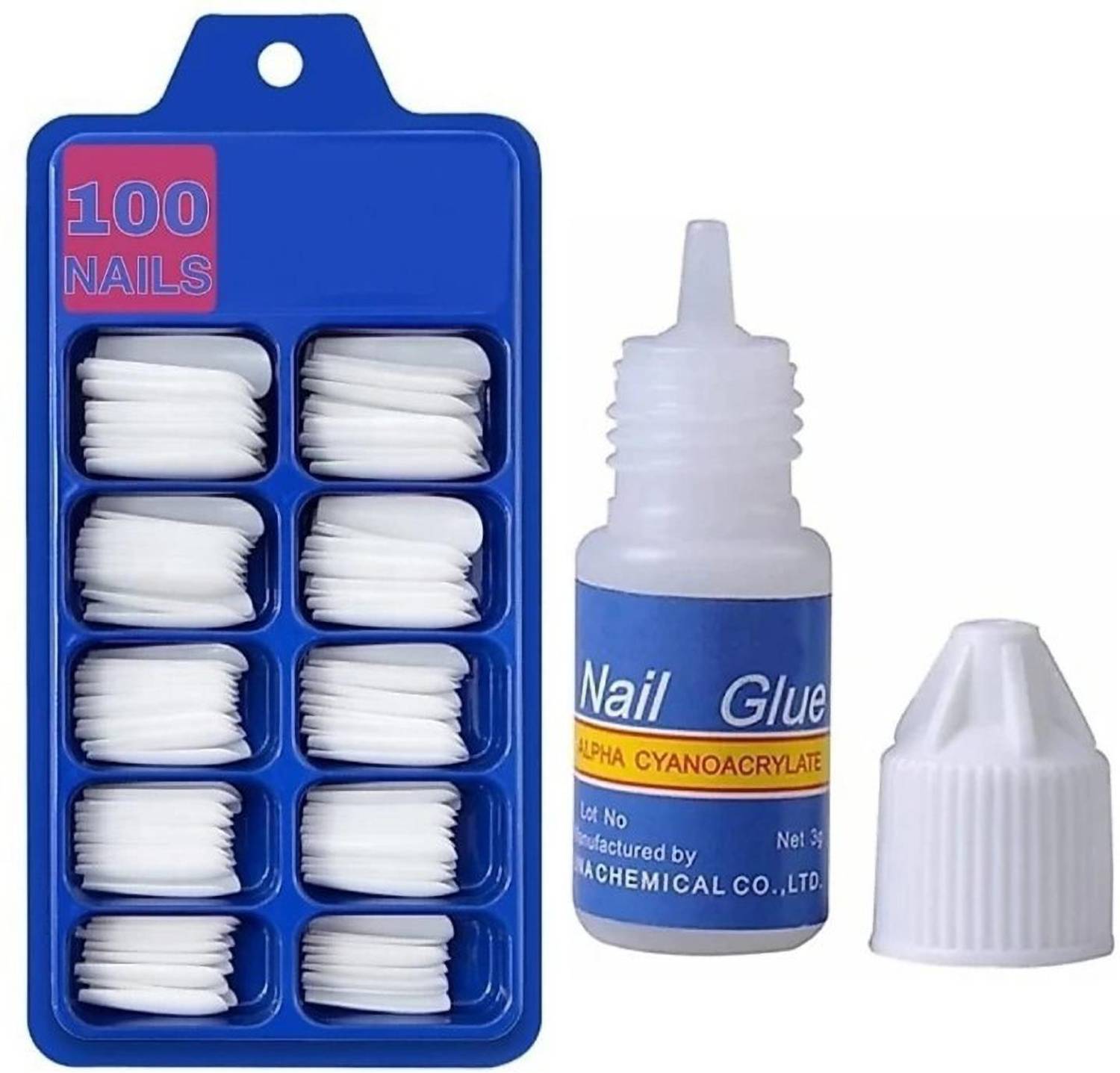 mix ARTIFICIAL NAILS 100 WHITE