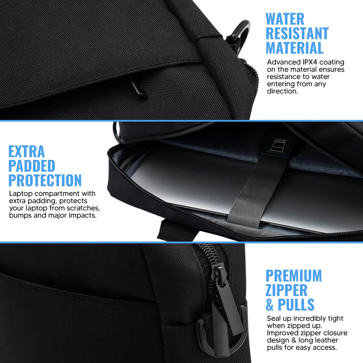 Image of URBAN WOLF 15.6 inch Laptop Shoulder Messenger Sling Office Bag, Water Repellent Fabric 30 L Laptop Backpack