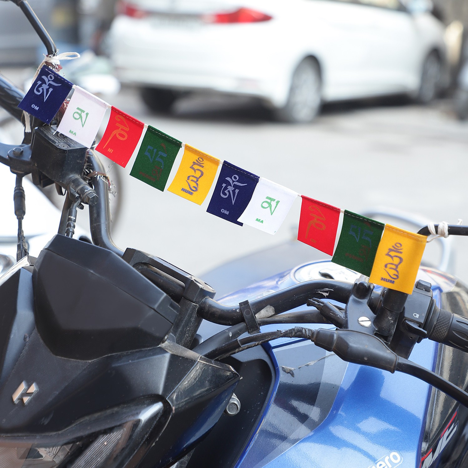 Image of PARTY MIDLINKERZ Tibetian Buddhist Prayer Flags for Bike Car Window Flag 38.1 cm x 63.5 cm (Polyester)