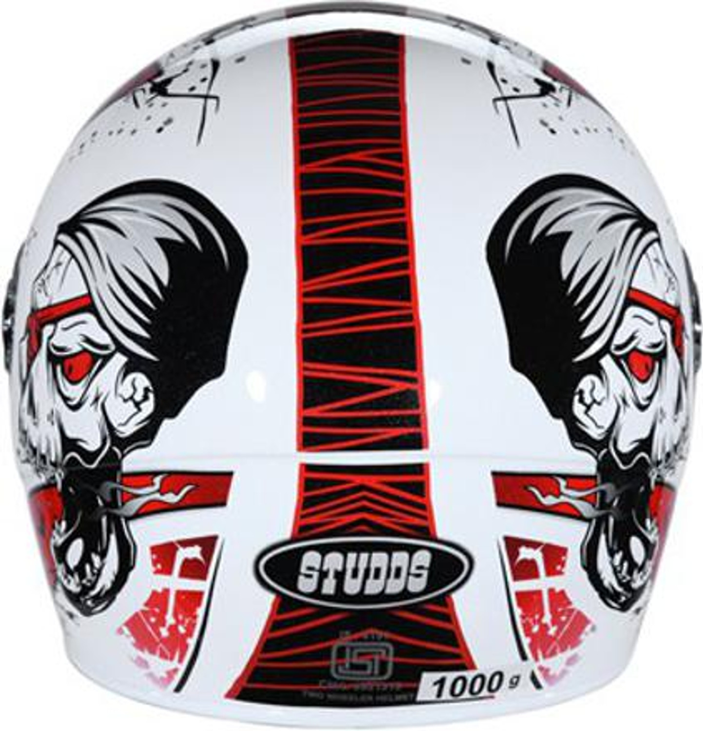 Image of STUDDS Chrome D3 Motorbike Helmet (White)
