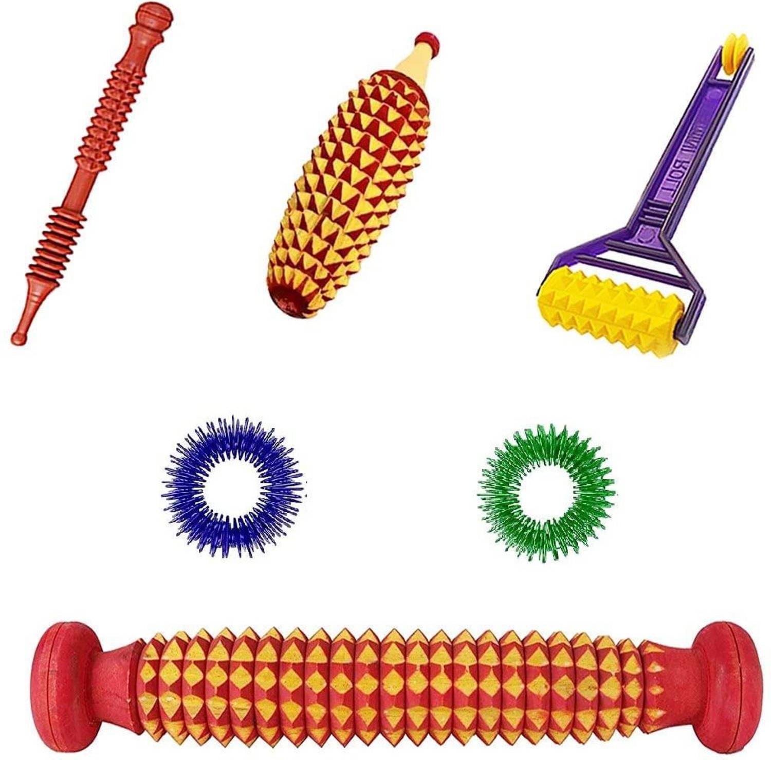 AHCS Acupressure Therapy Massager Combo Kit Contains Jimmy, Finger Ring, Karela Roll & Foot Roller Massager