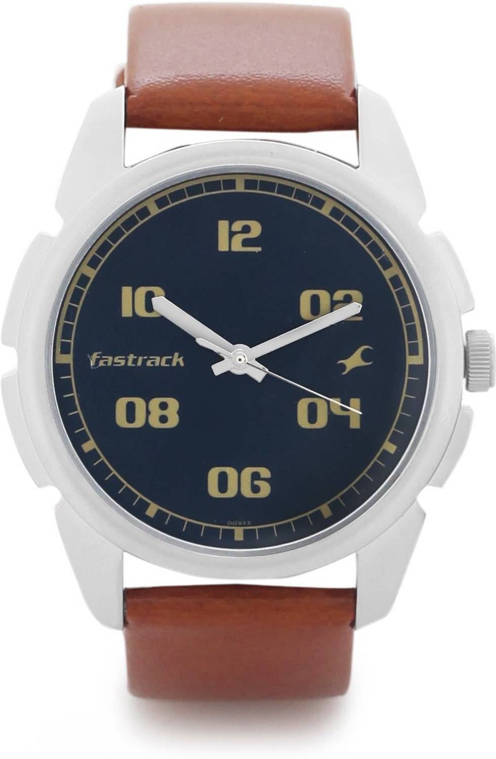 Fastrack NP3124SL02 Blue Dial Brown Leather Analog Watch - Image 2