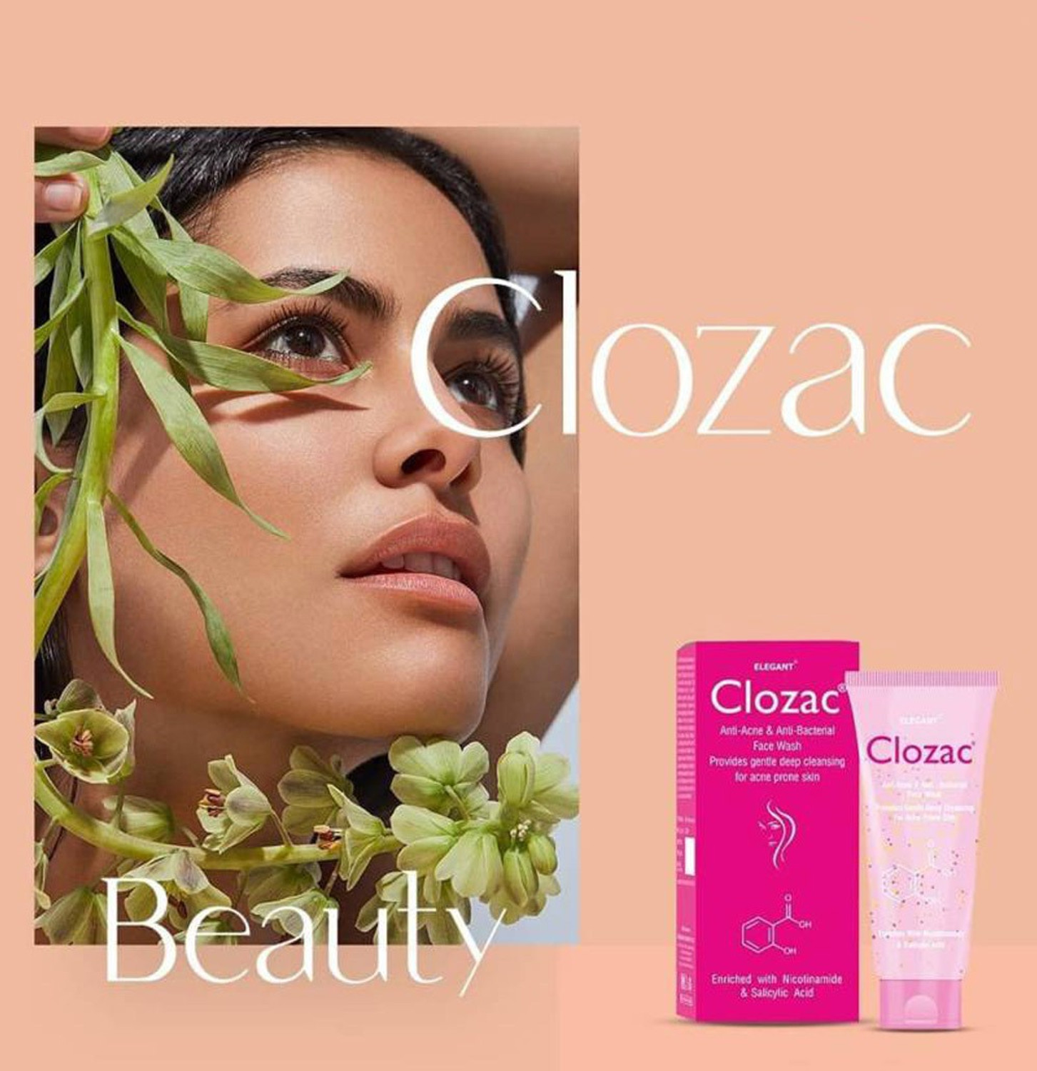 Image of clozac Fairness Facewash Cleansing For Acne Prone Skin Pack of 2 Face Wash
