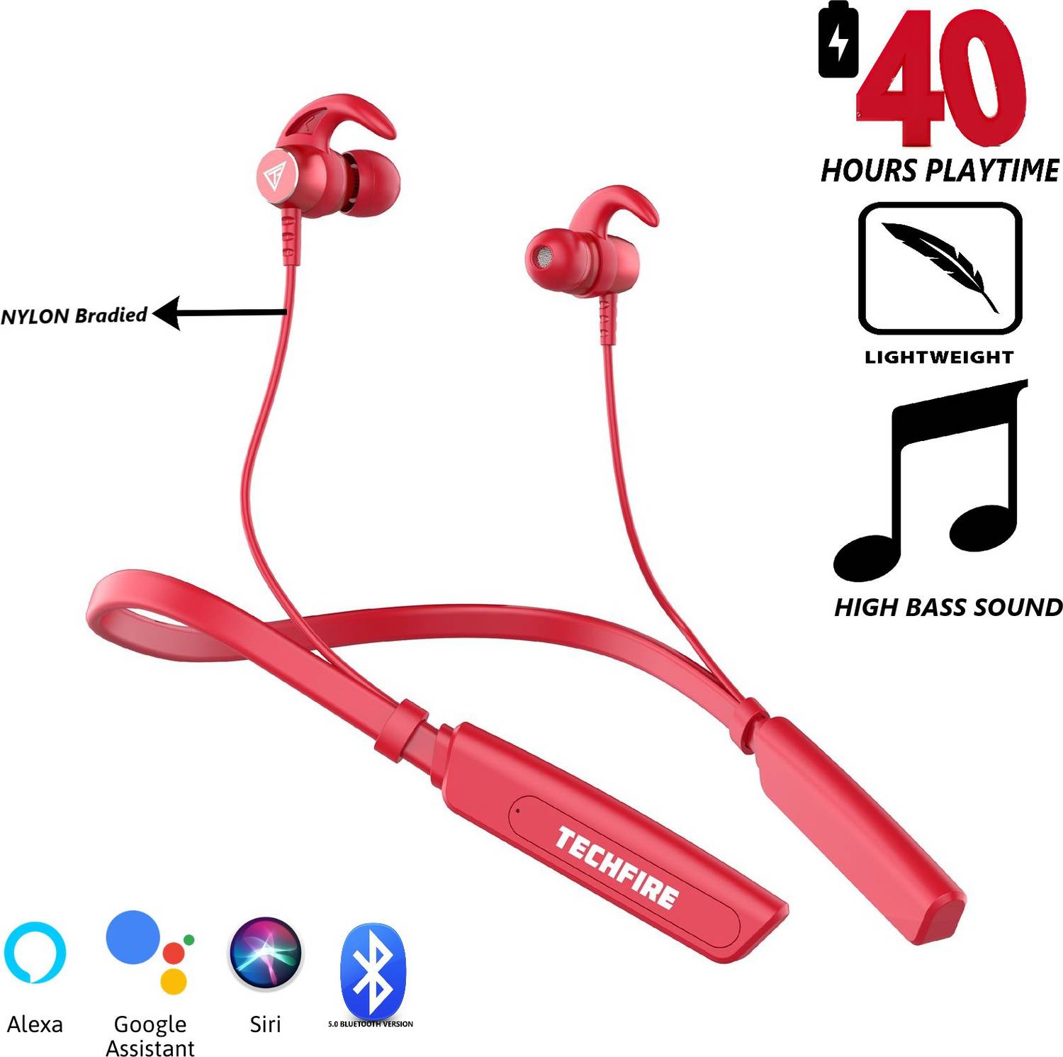 Techfire Fie 500v2 Neckband Bluetooth Headphones - Image 5