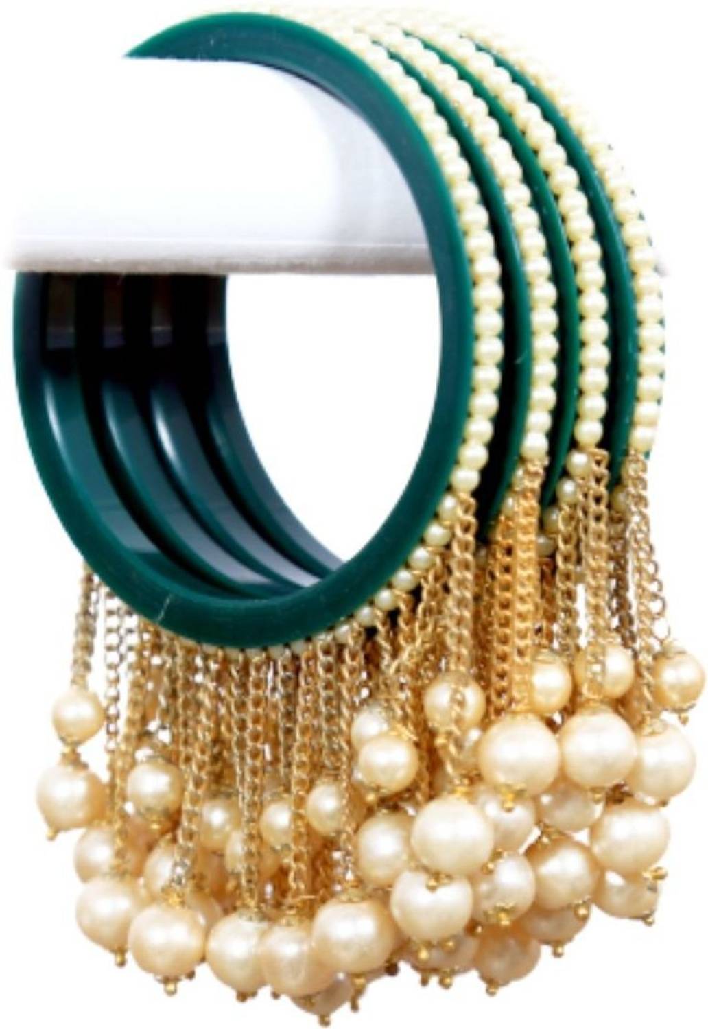 ALIGN Alloy Pearl Gold-plated Bangle Set