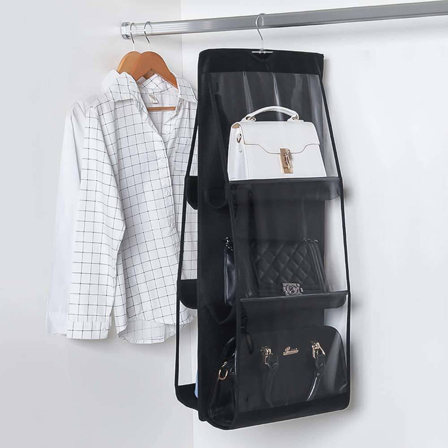 arkit Purse & Handbags Hanging Organizer | Standing Storage Rack for Handbags