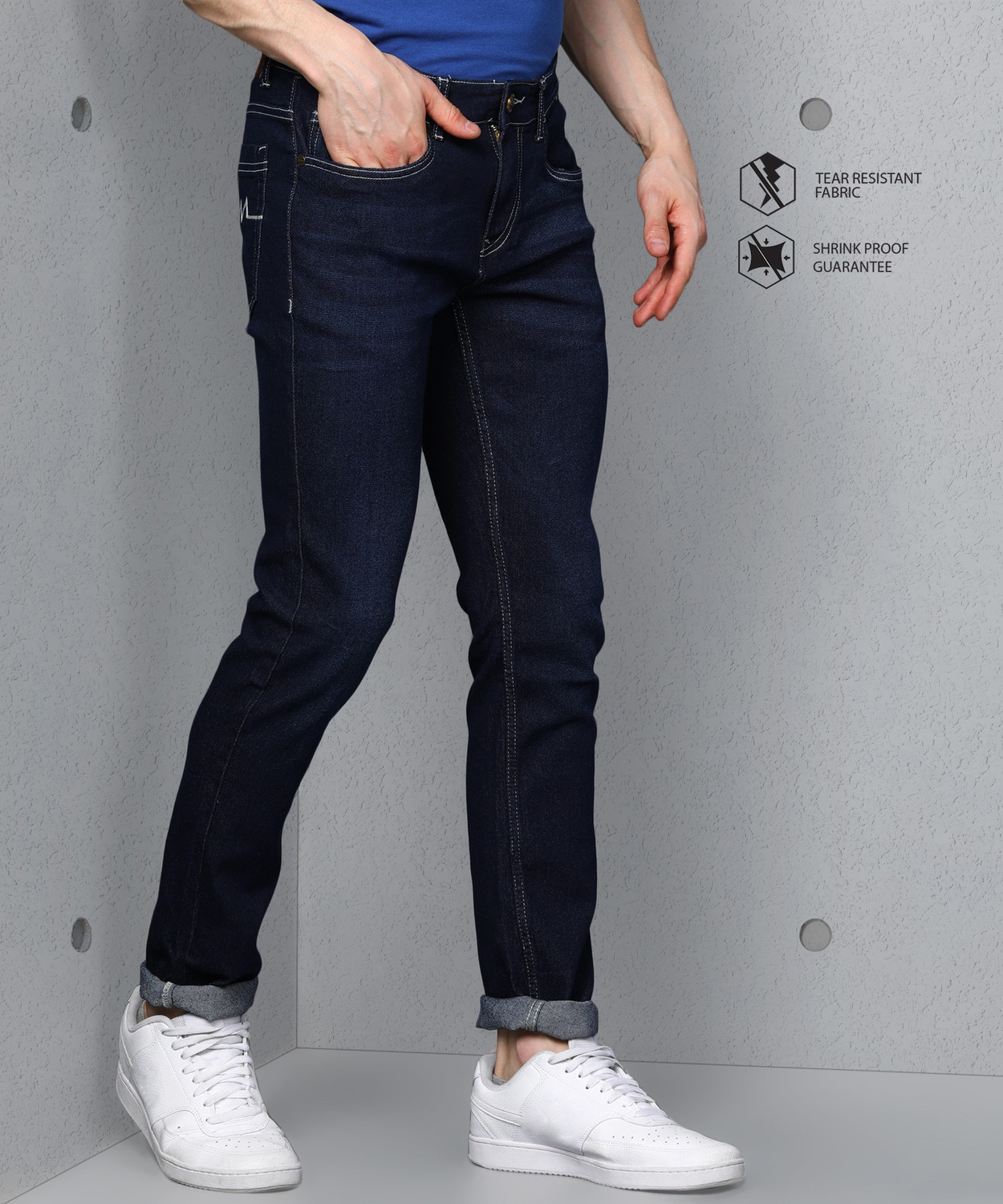 Image of METRONAUT by Flipkart Slim Men Dark Blue Jeans