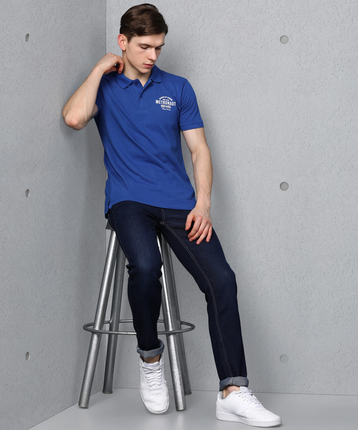 Image of METRONAUT by Flipkart Slim Men Dark Blue Jeans