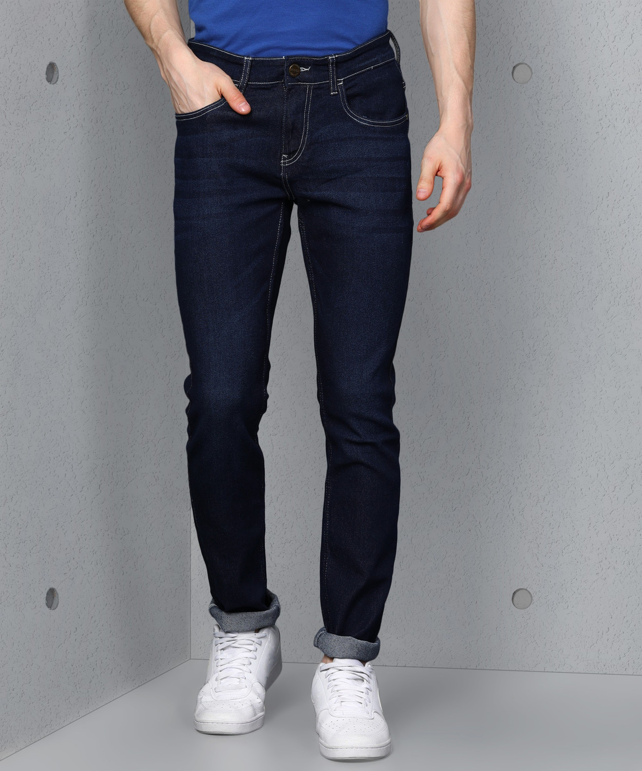 Image of METRONAUT by Flipkart Slim Men Dark Blue Jeans