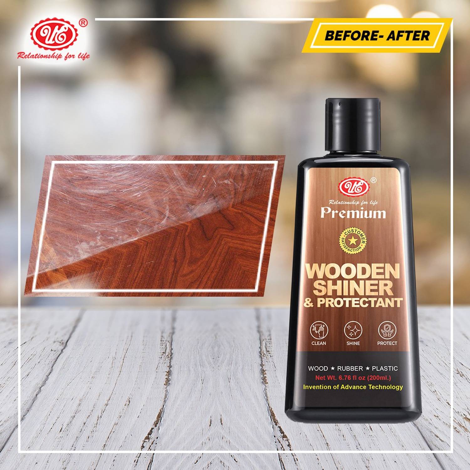 Ｗｏｏｄ  Ｎ  brothers   Prop  Shiner UE Wooden Shiner & Protectant-200 ml| Wood Shiner, Furniture