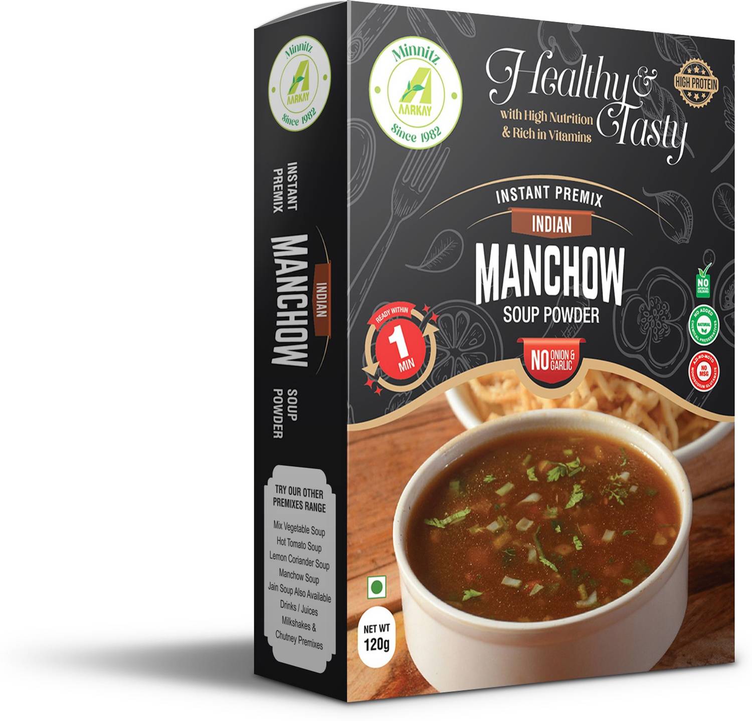 AARKAY Minnitz Instant Manchow Soup With No Onion And Garlic 240 G
