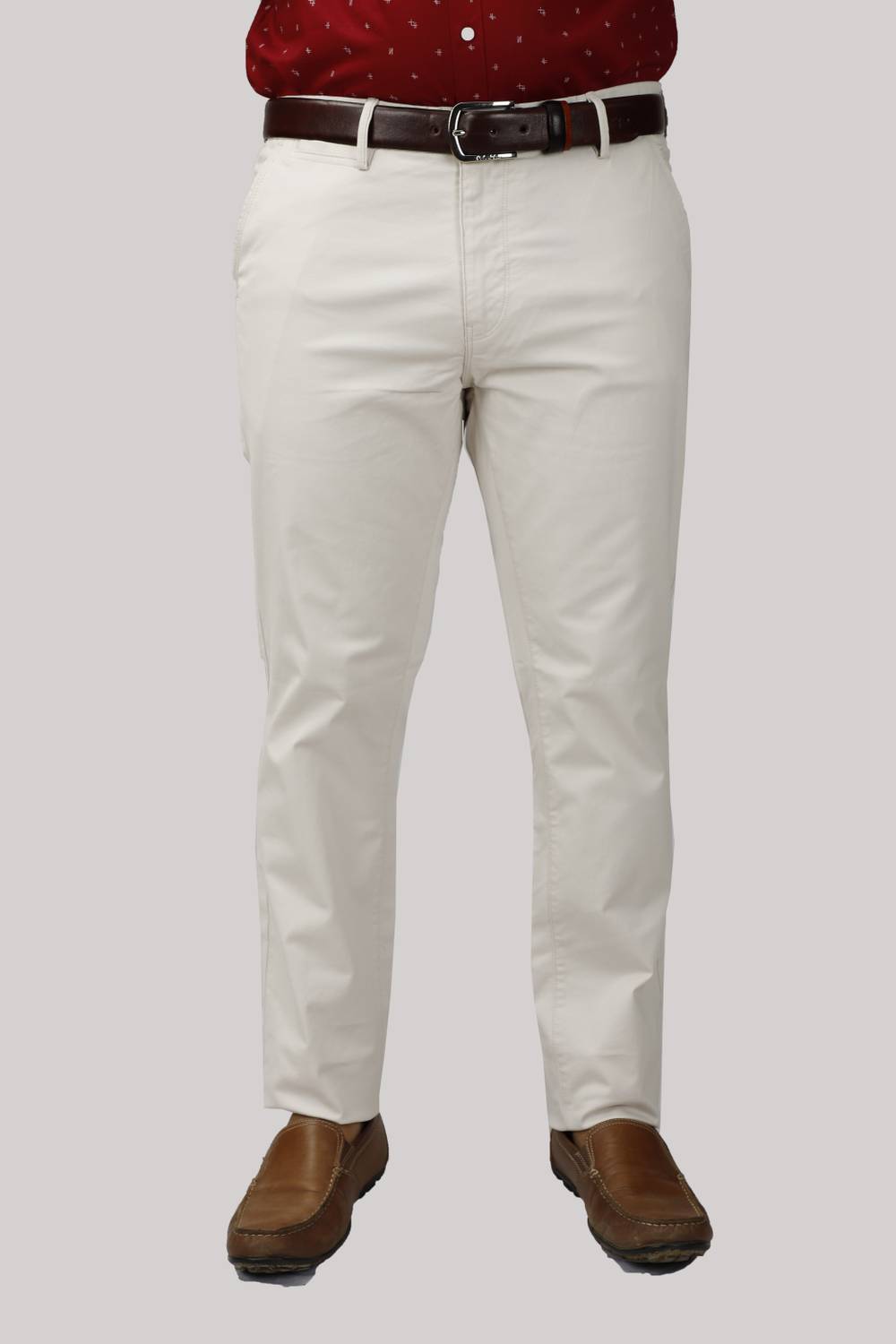 69th Avenue Slim Fit Men White Trousers