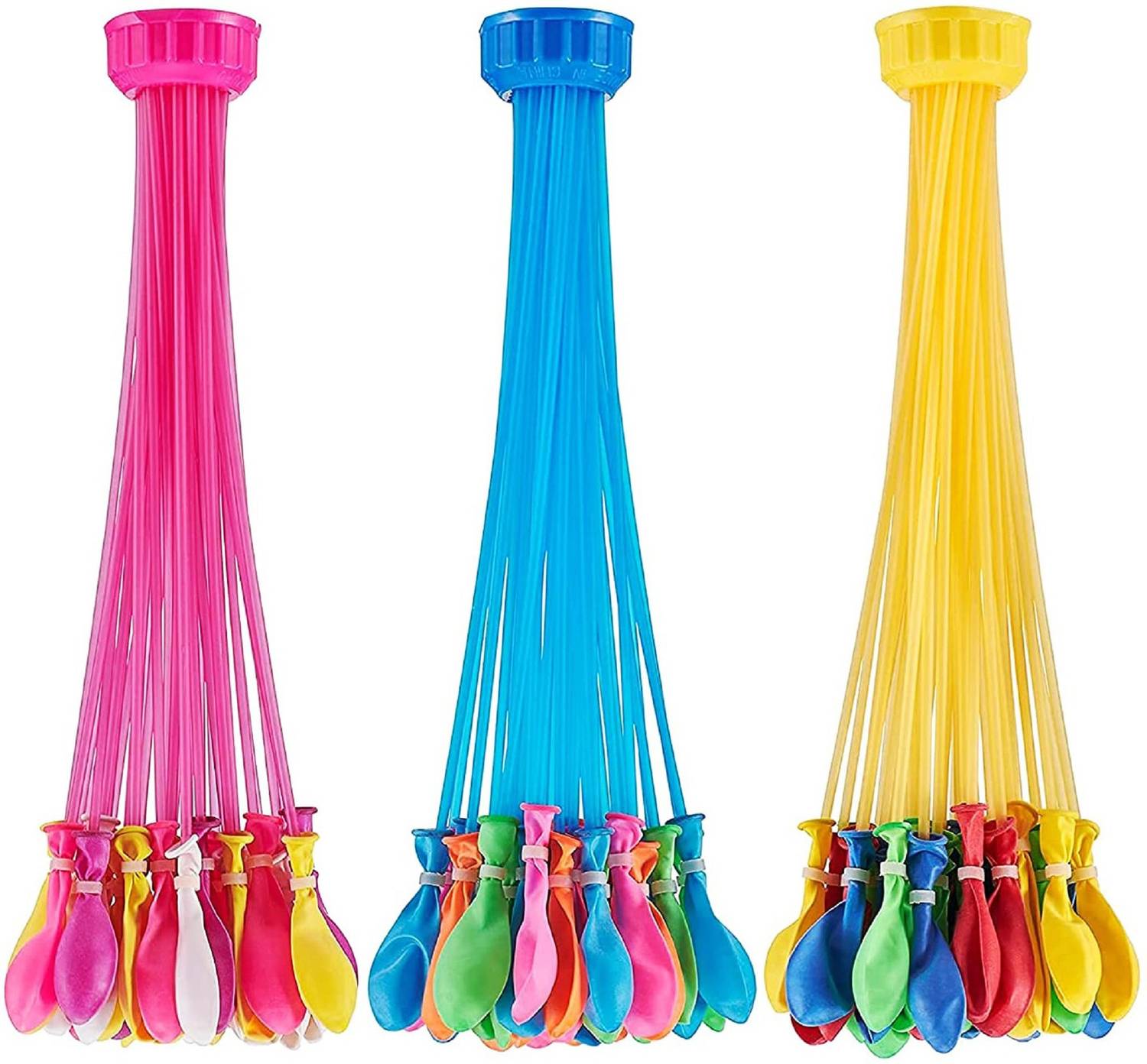 Aseenaa Solid Water Balloons Holi for Kids Boys and Girls, Three Bunches (111 Balloons) Magic Balloon