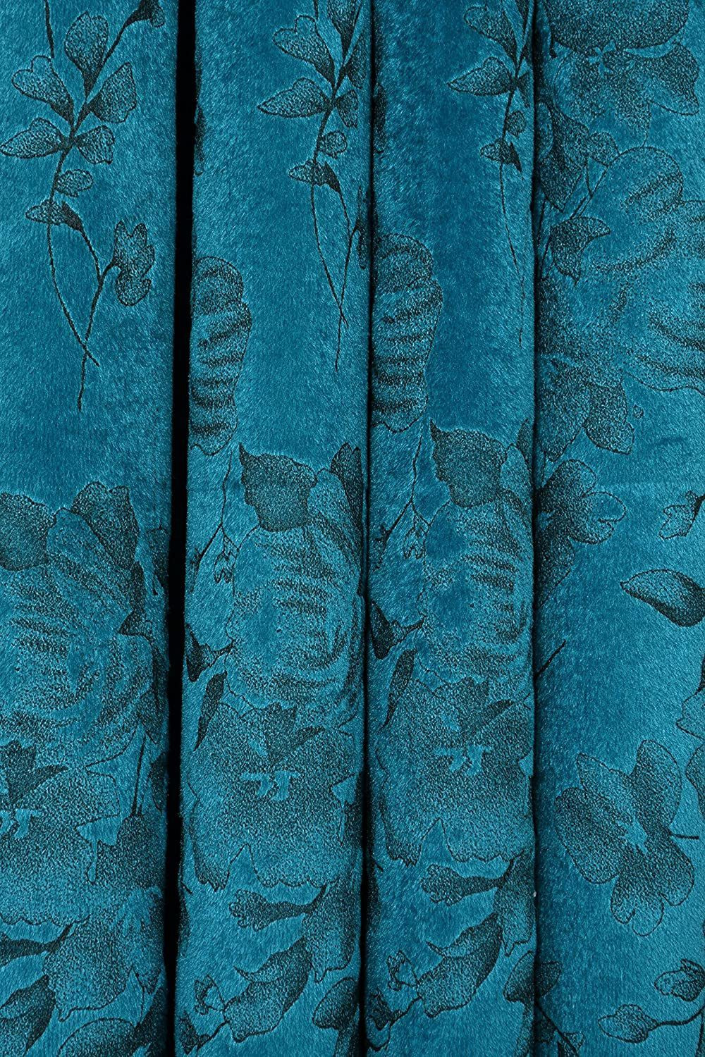 Image of A Next Step 274.32 cm (9 ft) Long Door Velvet Blackout Curtain (Pack Of 2)