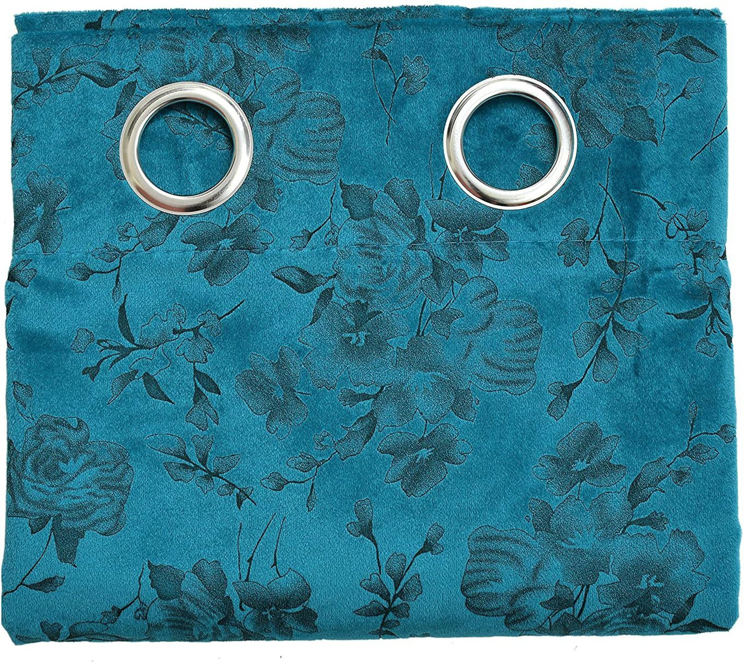 Image of A Next Step 274.32 cm (9 ft) Long Door Velvet Blackout Curtain (Pack Of 2)