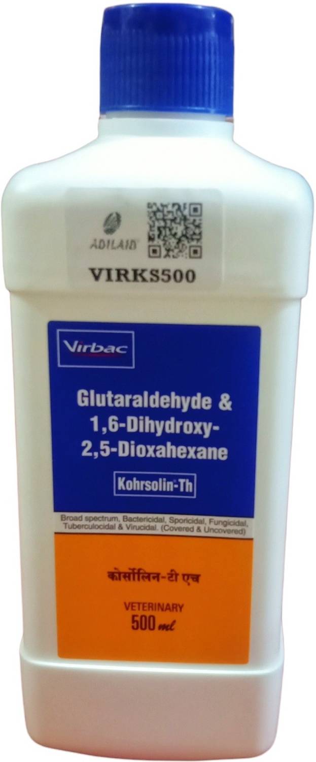 ADILAID KOHRSOLIN Pure Disinfectant for Poultry, Live stock, Surface & Equipments 500 ml Pet Coat Cleanser