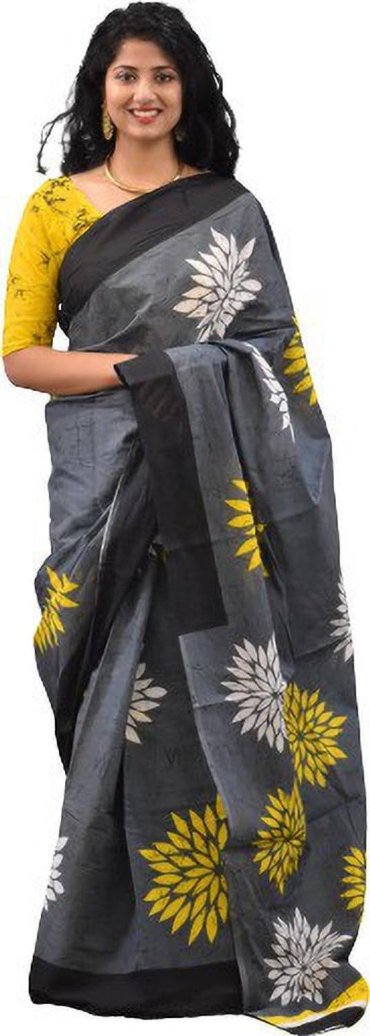 Jalther Printed Daily Wear Pure Cotton Saree