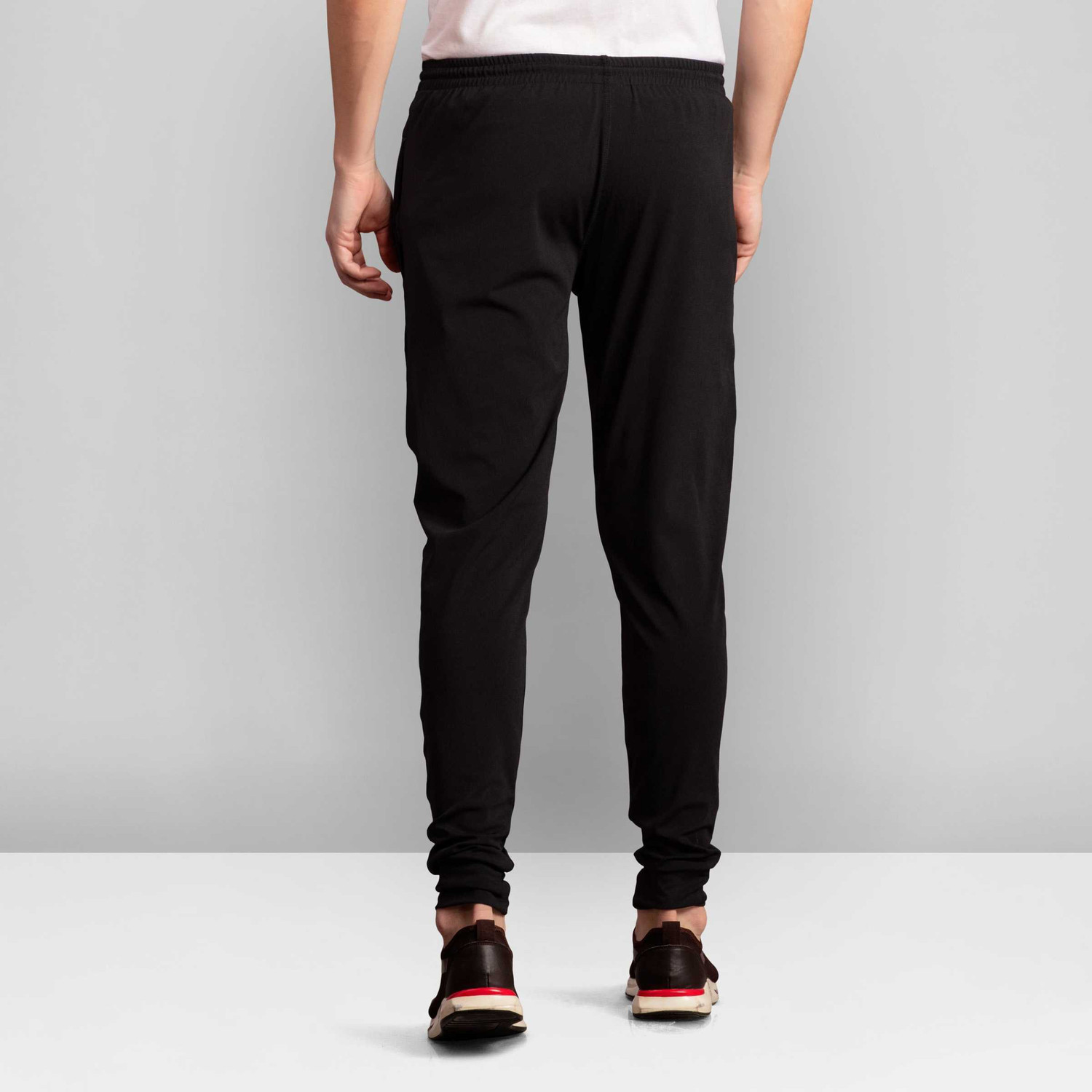 Image of Grande Mode Solid Men Black Track Pants