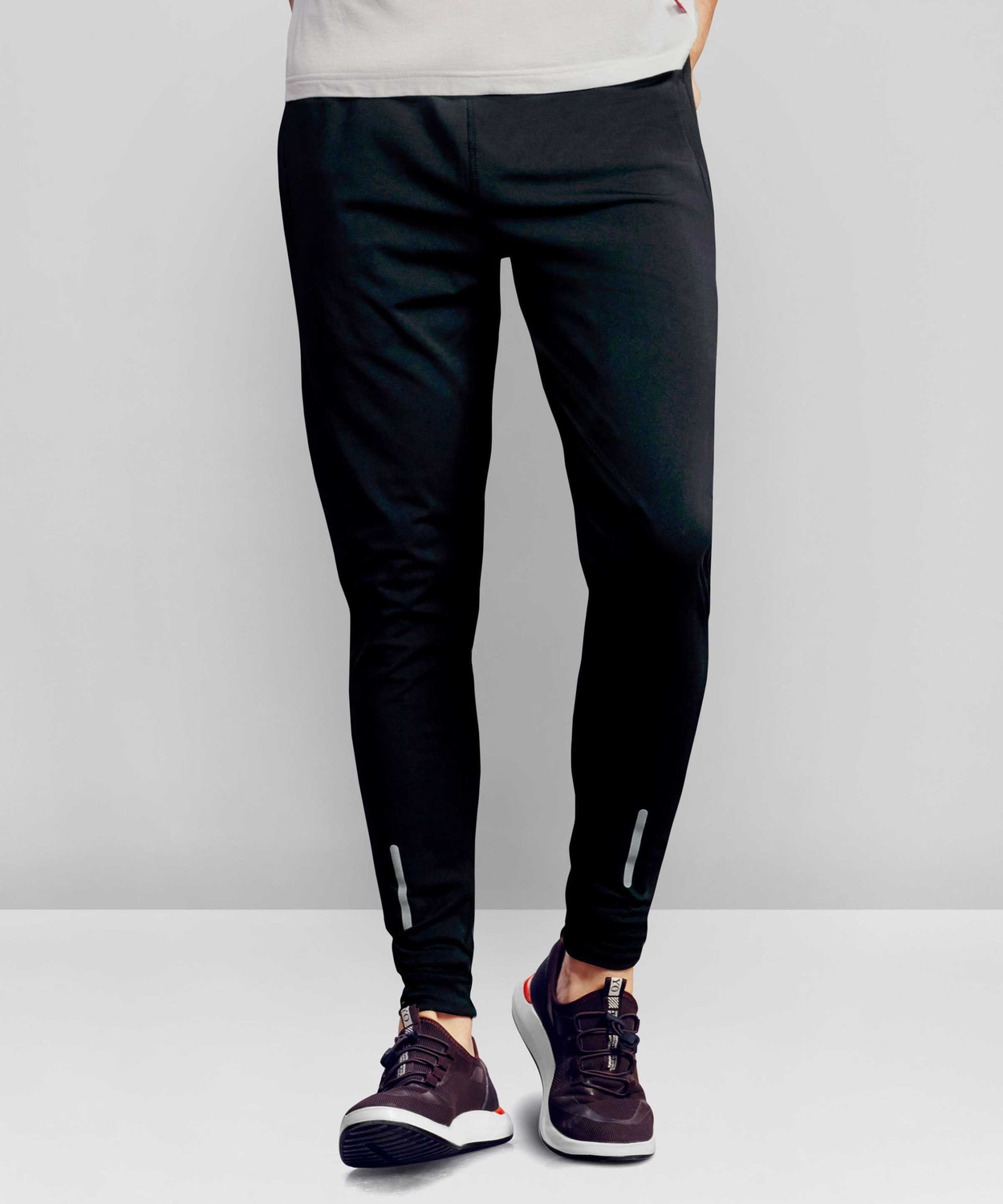 Image of Grande Mode Solid Men Black Track Pants
