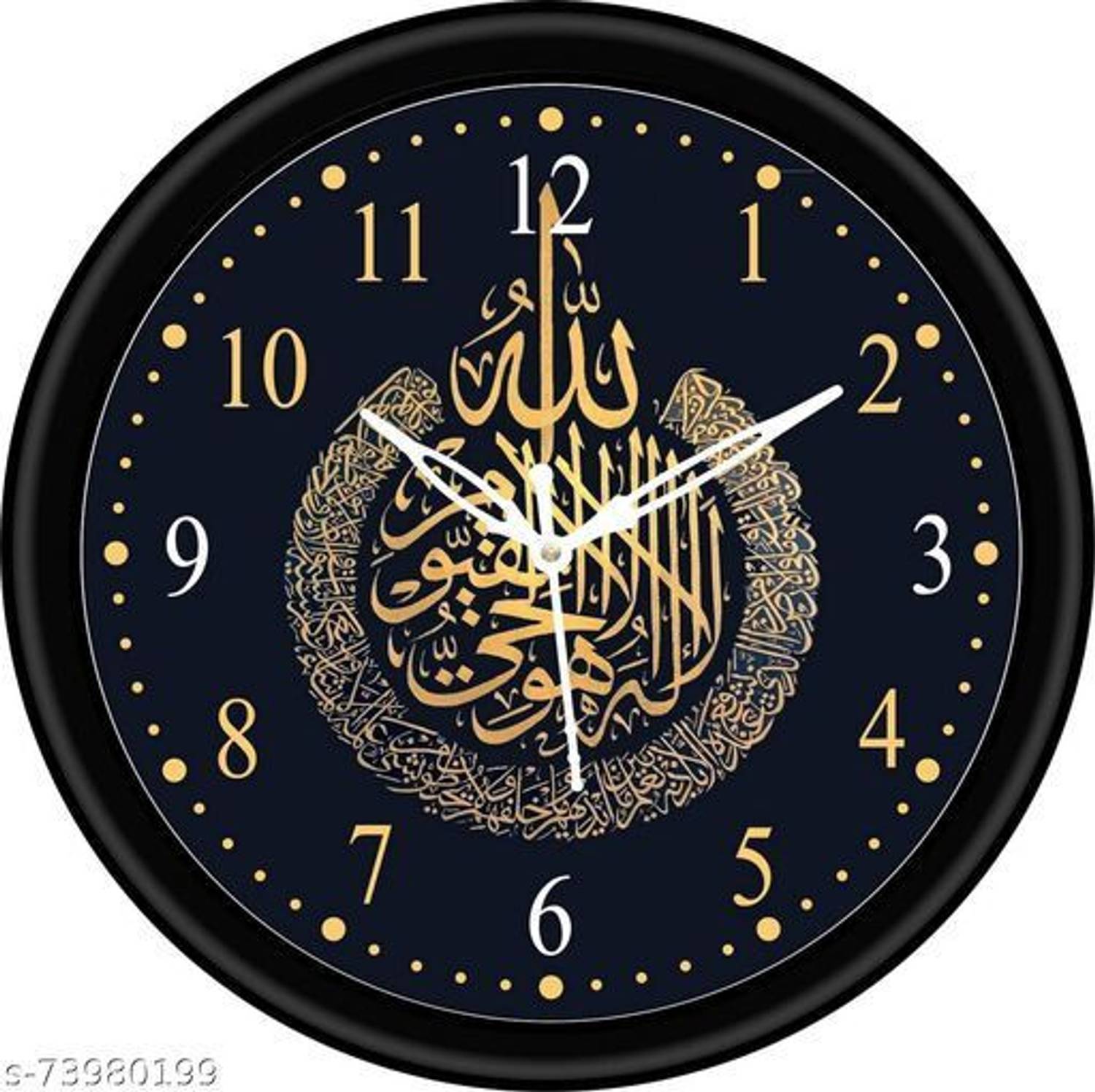 SREP Analog 28 cm X 28 cm Wall Clock (Black, With Glass, Standard