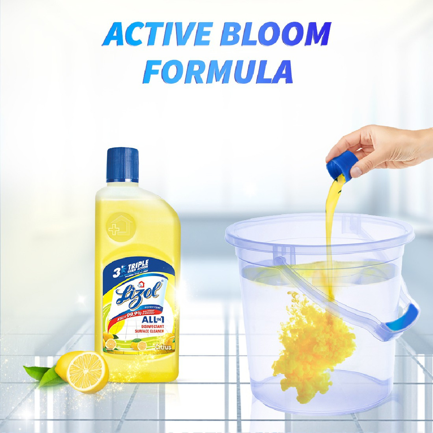 Image of Lizol Disinfectant Surface and Floor Cleaner Floral (2 x 1.25 L)
