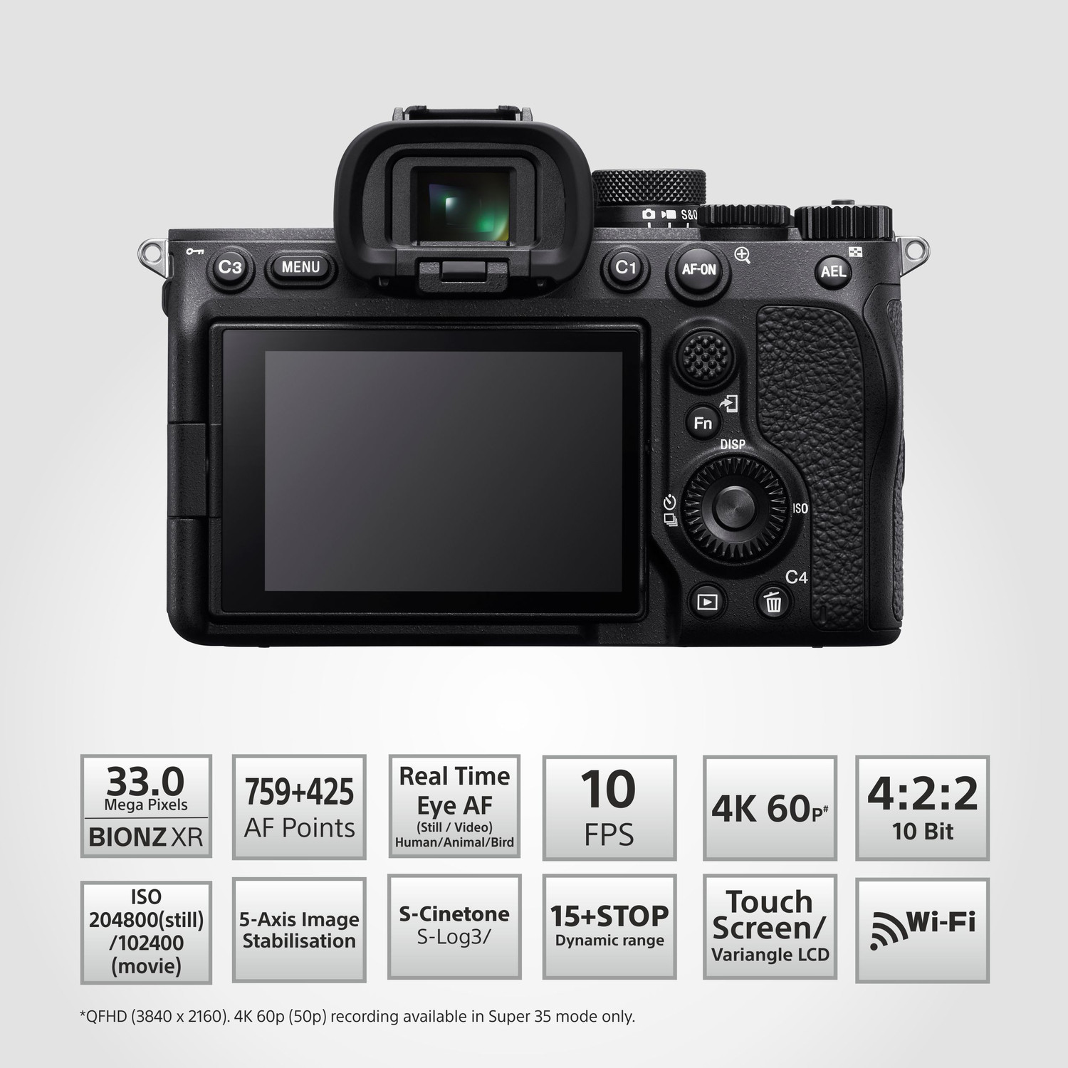 Image of SONY Alpha ILCE-7M4 Full Frame Mirrorless Camera Body Featuring Eye AF and 4K movie recording