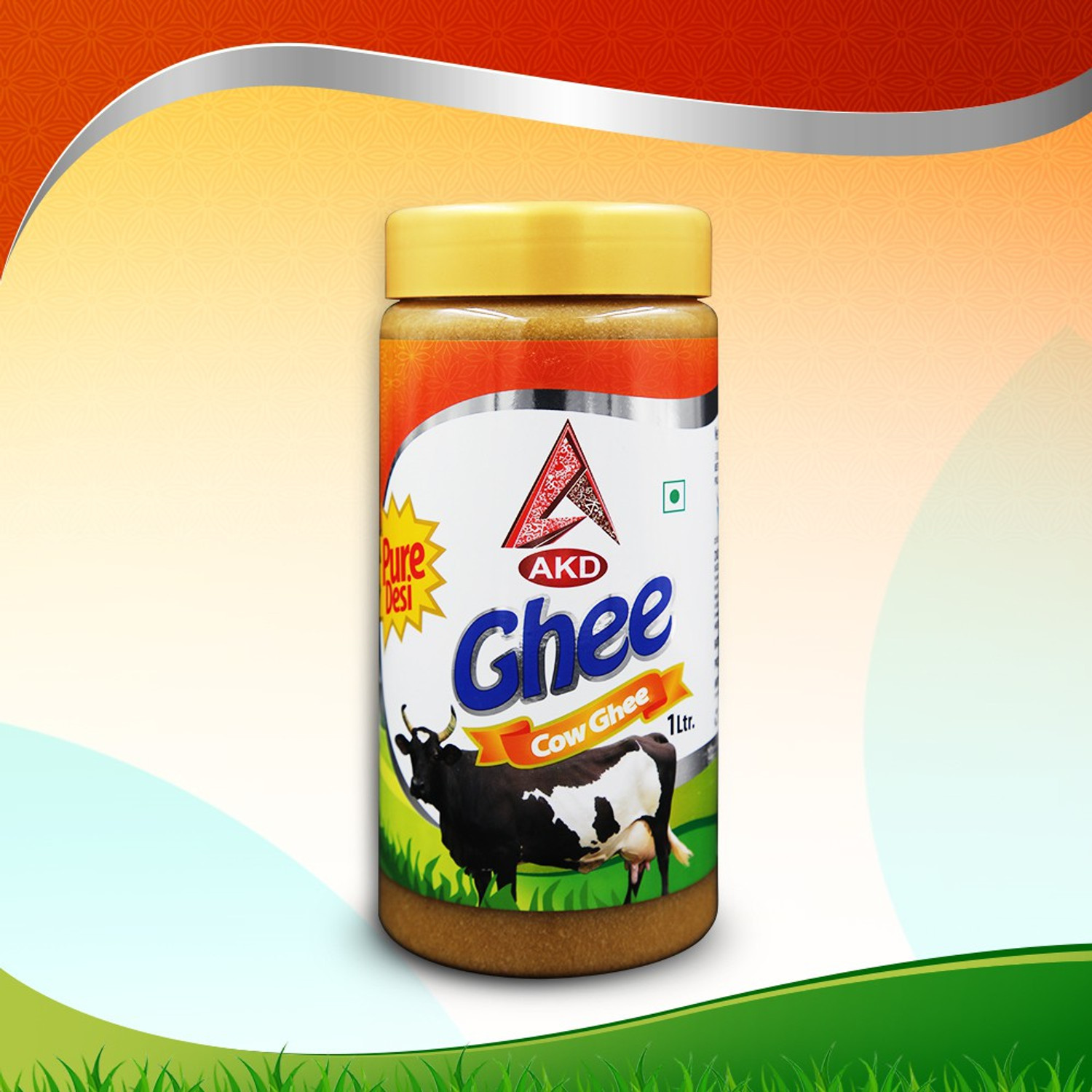 Image of AKD Pure Desi authentic Bengali Ghee Plastic Bottle (1 L)