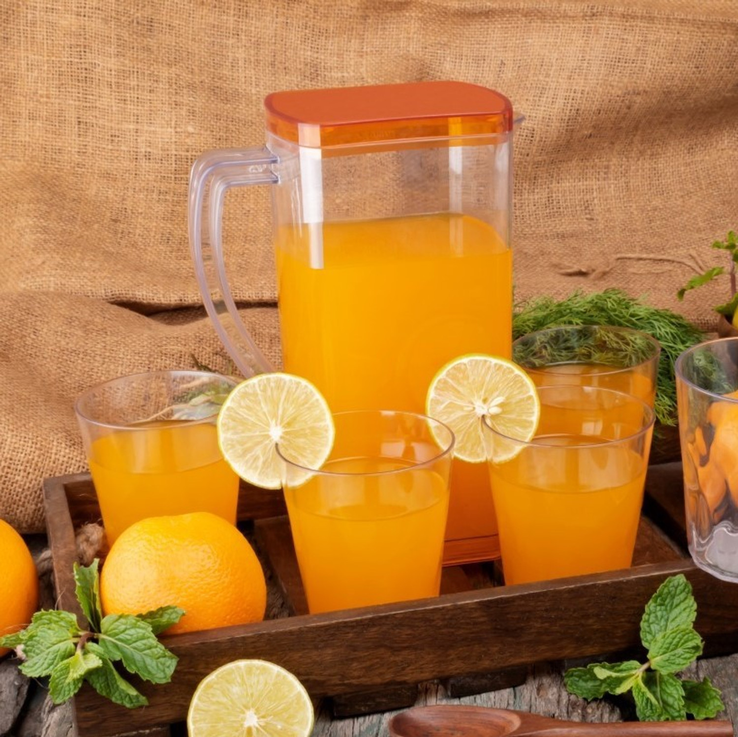 Image of MACARIZE 2000 ml Unbreakable Plastic JUG with Glass Set by TRUSTED BRAND Jug Glass Set