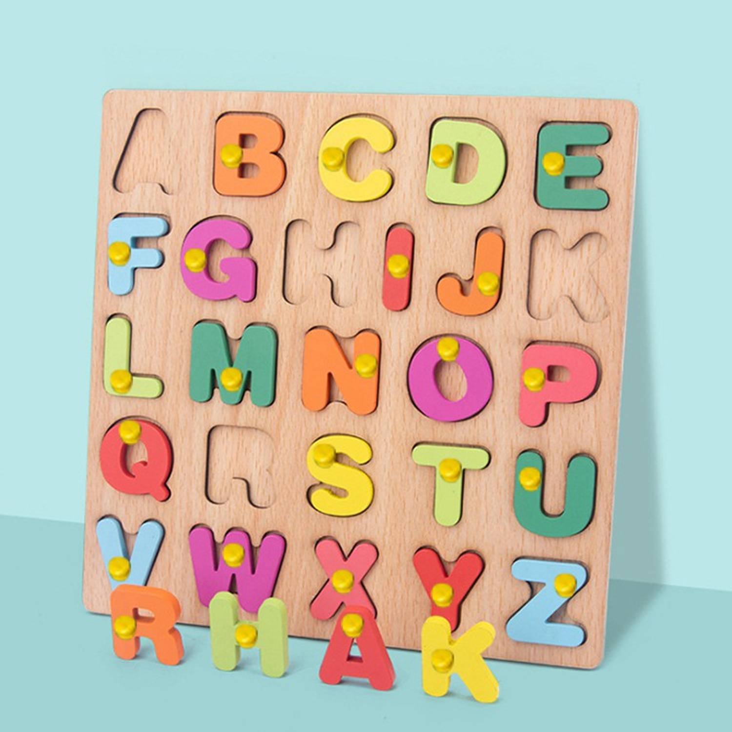 blue seed Alphabets&Numbers Learning Puzzle ABC matching toy Baby Educational brain tester
