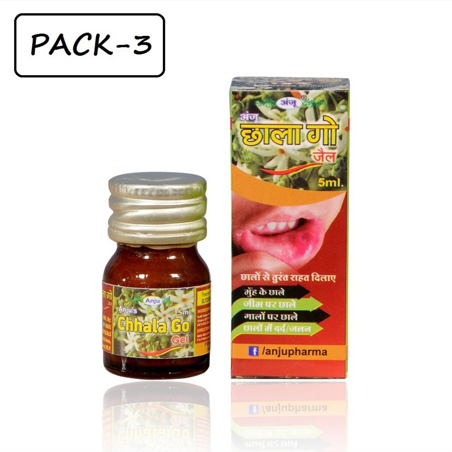 ANJU PHARMACEUTICALS Chhala Go INSTANT PAIN RELIEF Mouth Ulcer Gel