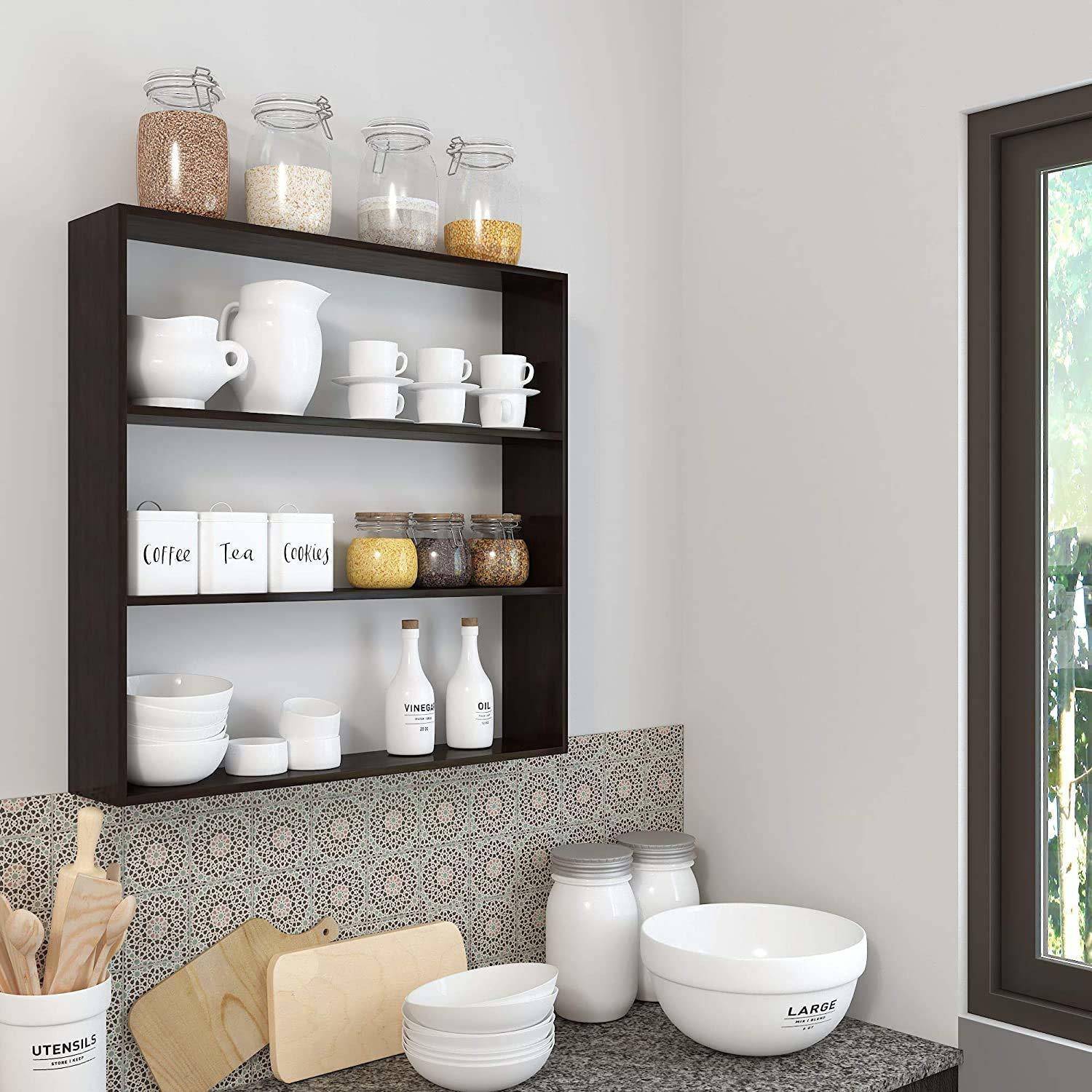 pndggroup PNDG_061 Kitchen Rack BLK MDF (Medium Density Fiber) Wa