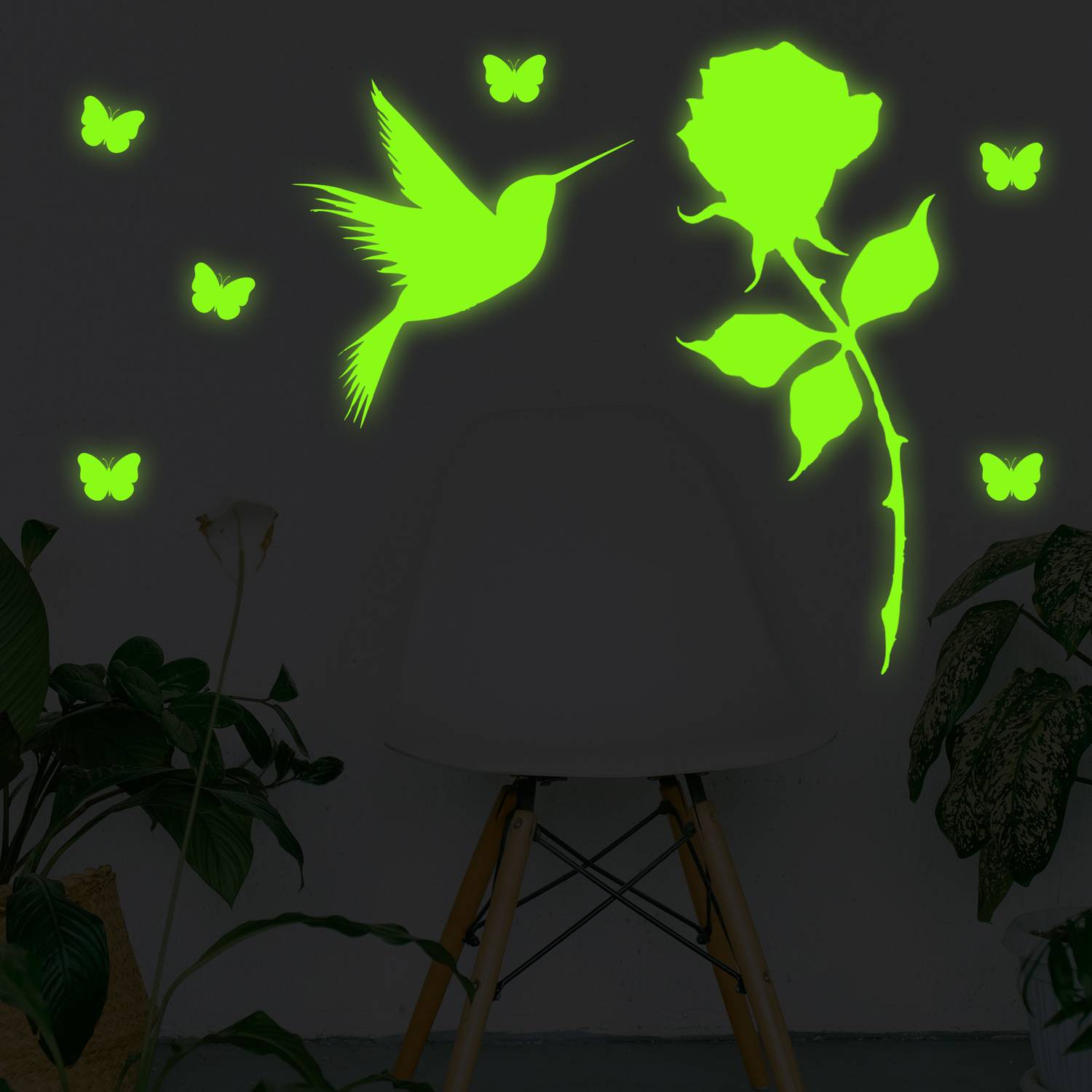Ashamohar 29 cm Glow in The Dark Flower Stars for Ceiling or Wall Stickers Decals Stickers Self Adhesive Sticker